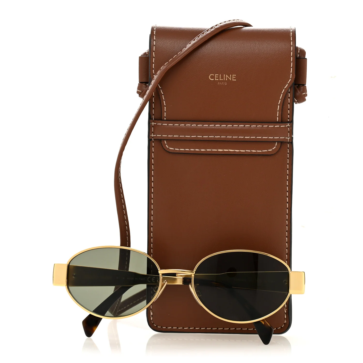 Metal Triomphe 01 Sunglasses CL40235U Gold Green - Image 7