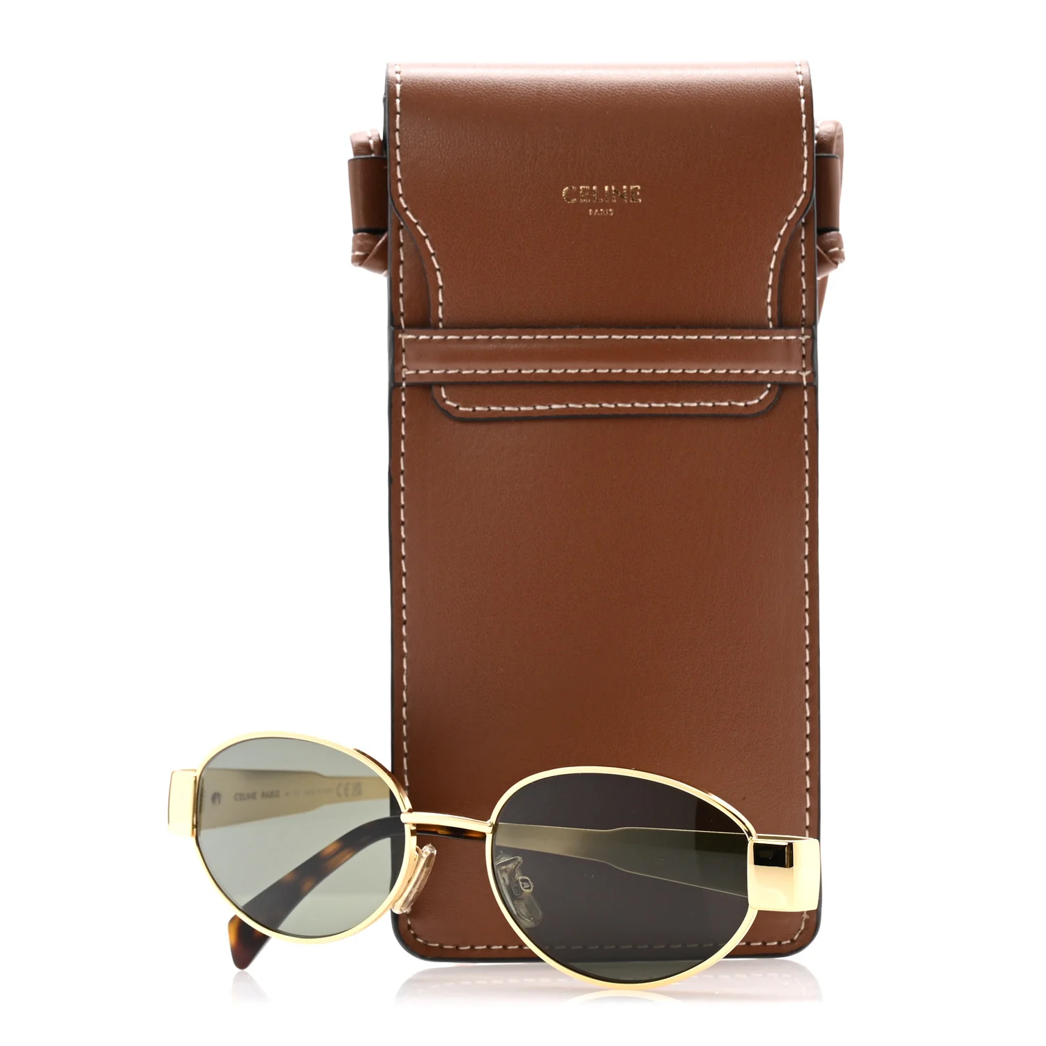 Metal Triomphe 01 Sunglasses CL40235U Gold Green - Image 7