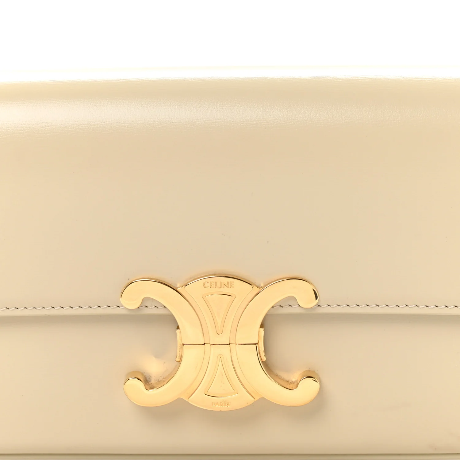 Natural Calfskin Triomphe Shoulder Bag Pampa - Image 9