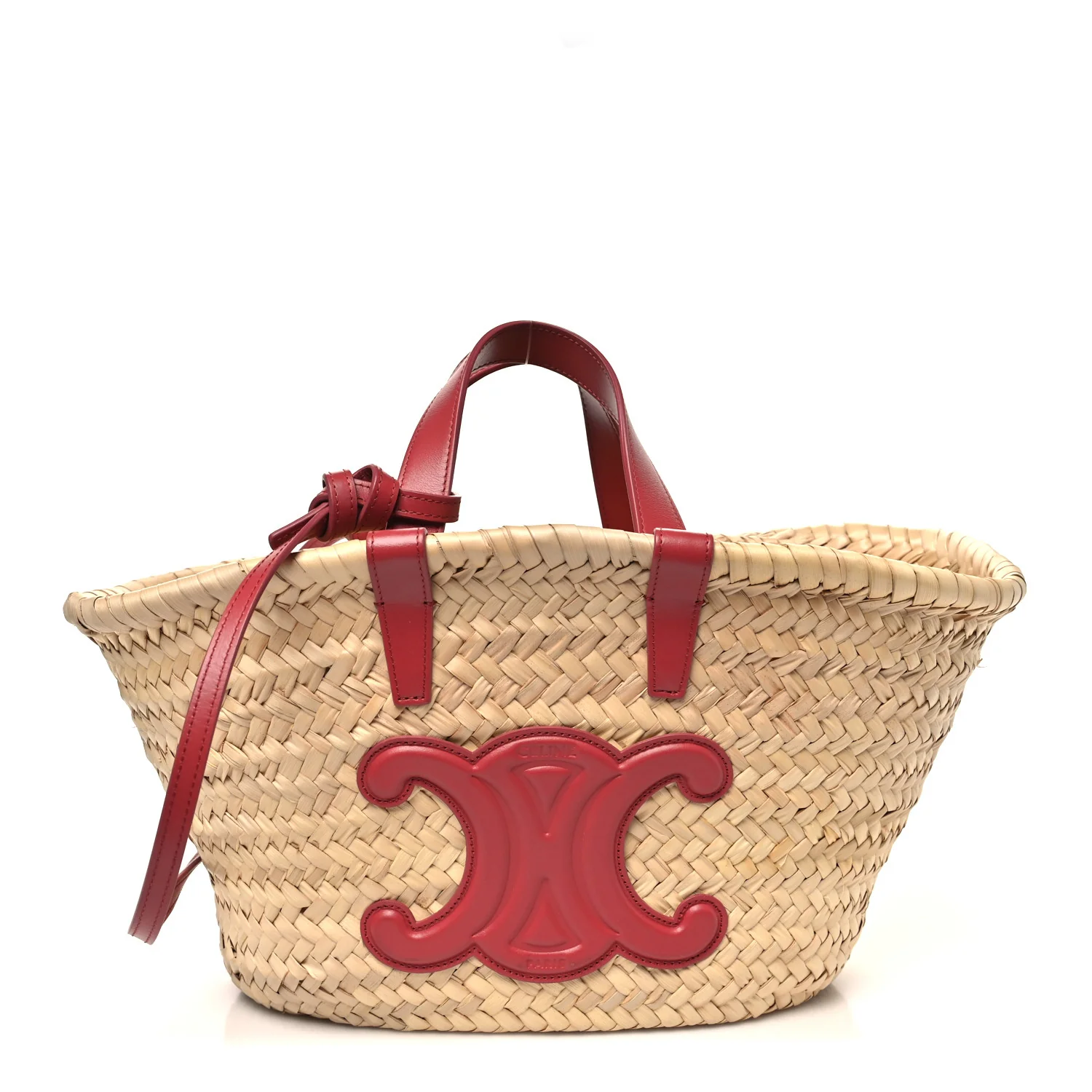 Raffia Calfskin Triomphe Teen Panier Lipstick