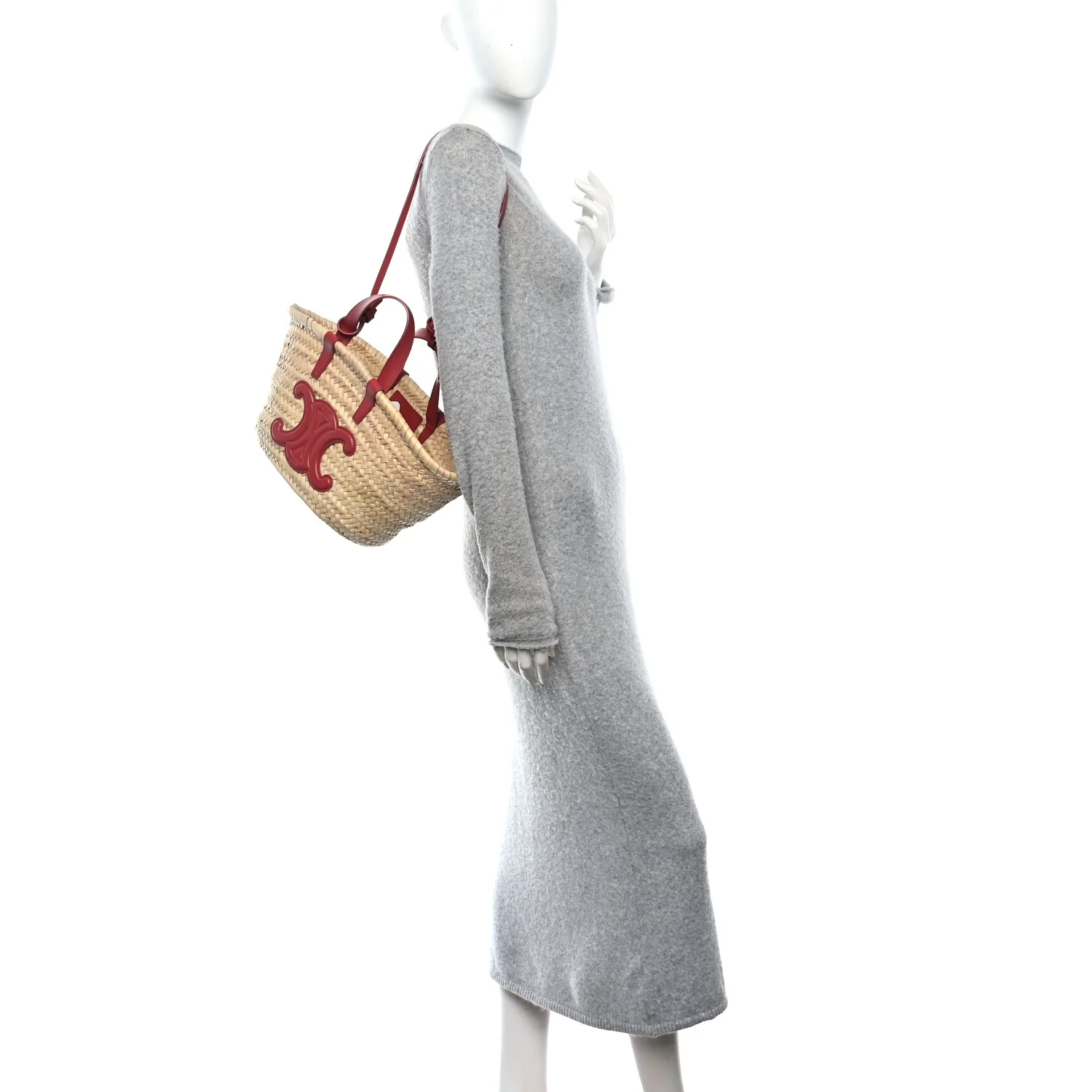 Raffia Calfskin Triomphe Teen Panier Lipstick - Image 2