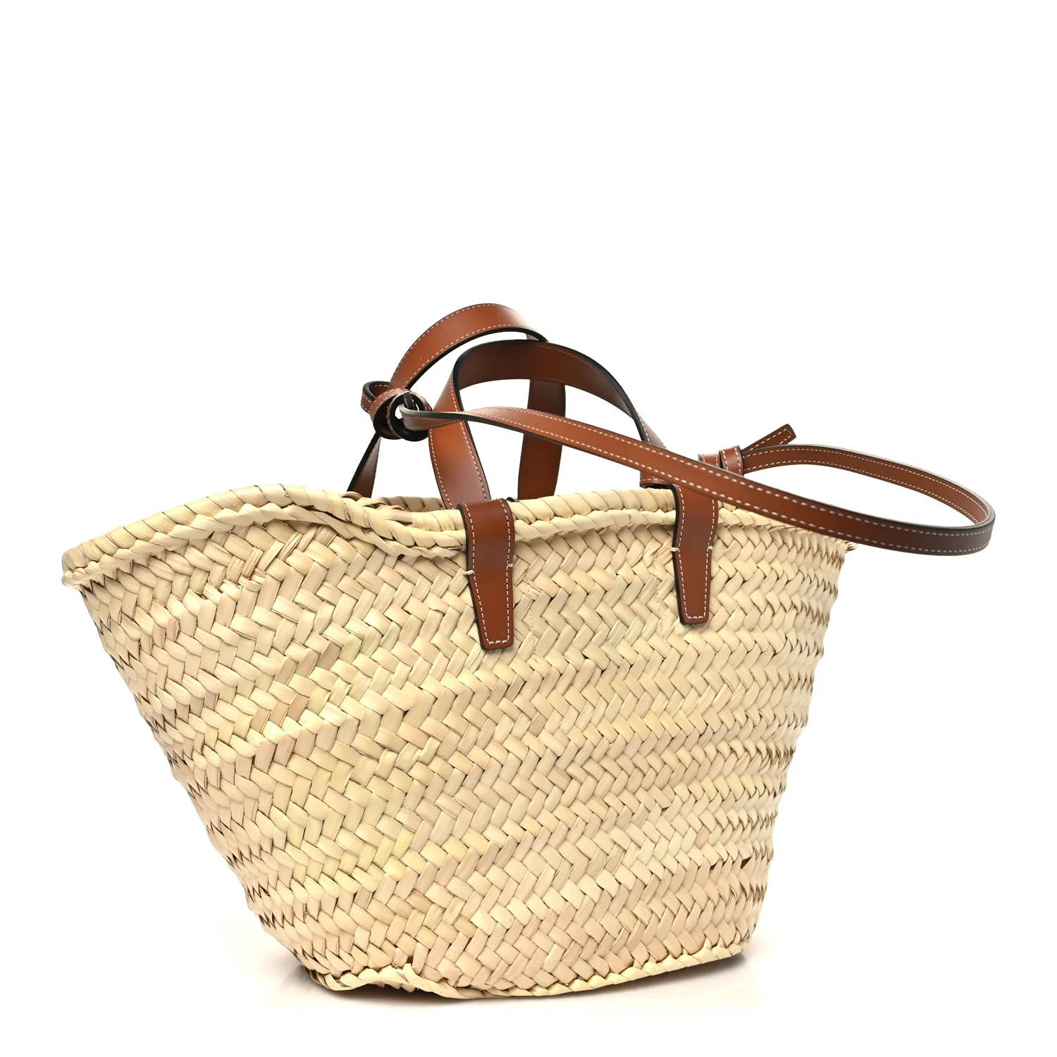 Raffia Calfskin Triomphe Teen Panier Tan - Image 3