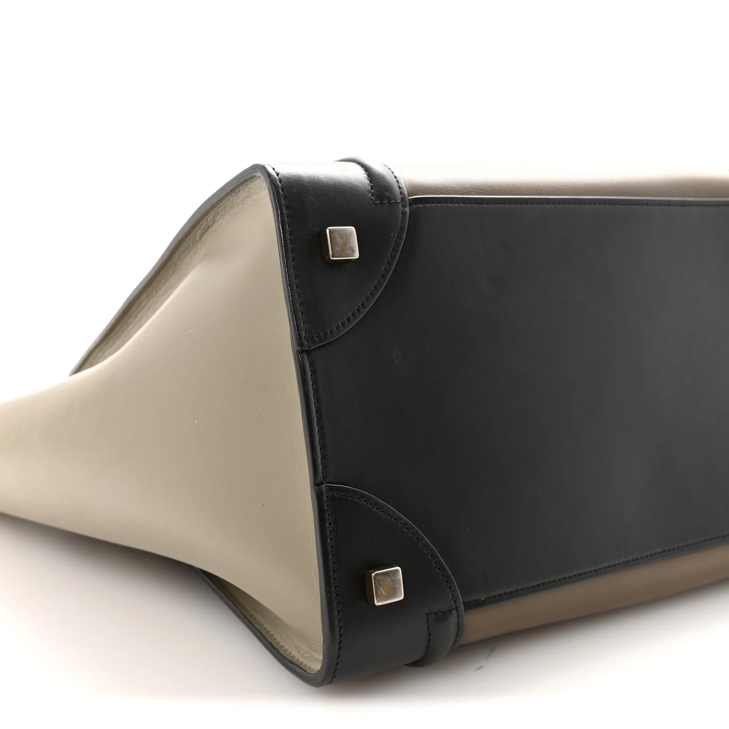 Satin Calfskin Mini Tri-Color Luggage Dark Grey - Image 8