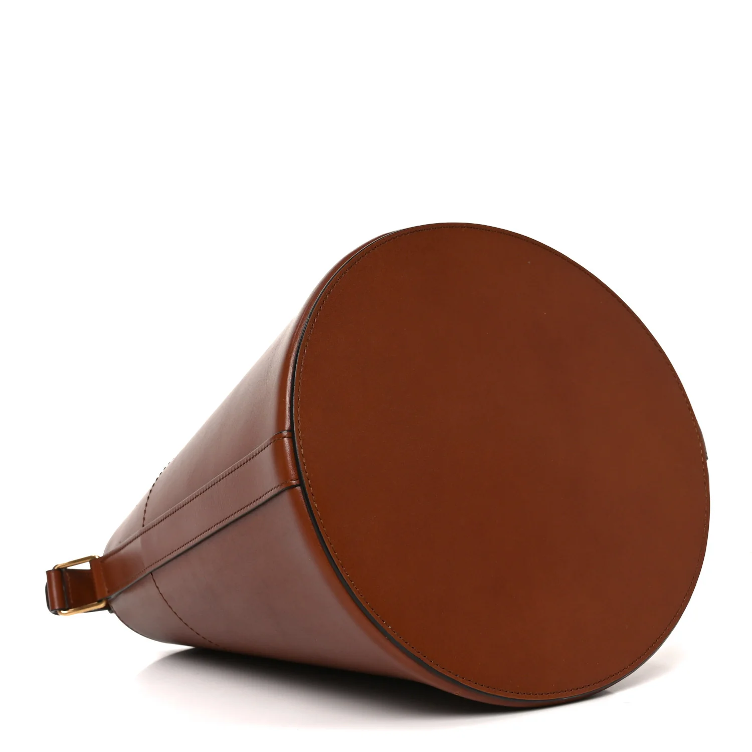 Satinated Calfskin Maillon Triomphe Bucket Bag Tan - Image 4
