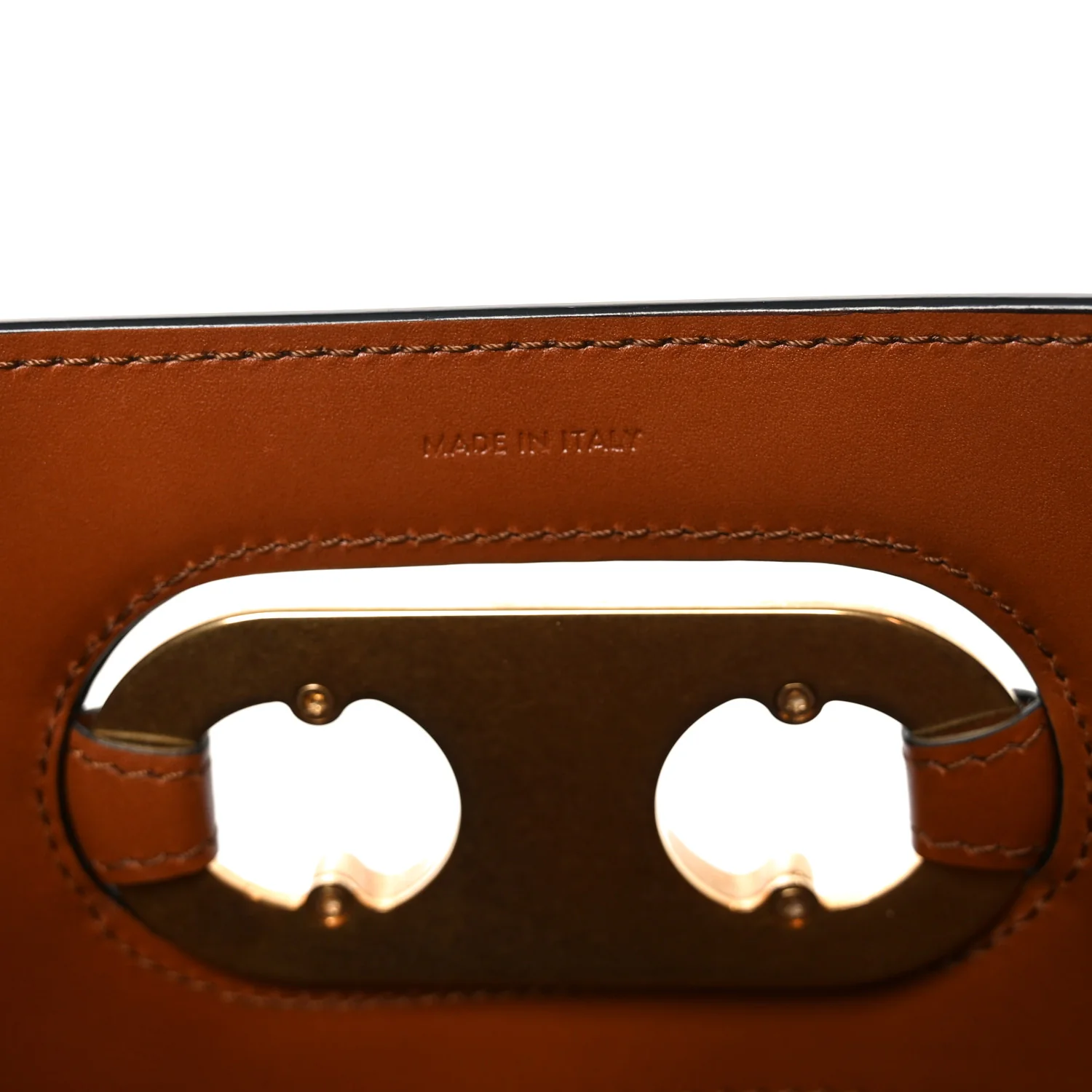 Satinated Calfskin Maillon Triomphe Bucket Bag Tan - Image 7