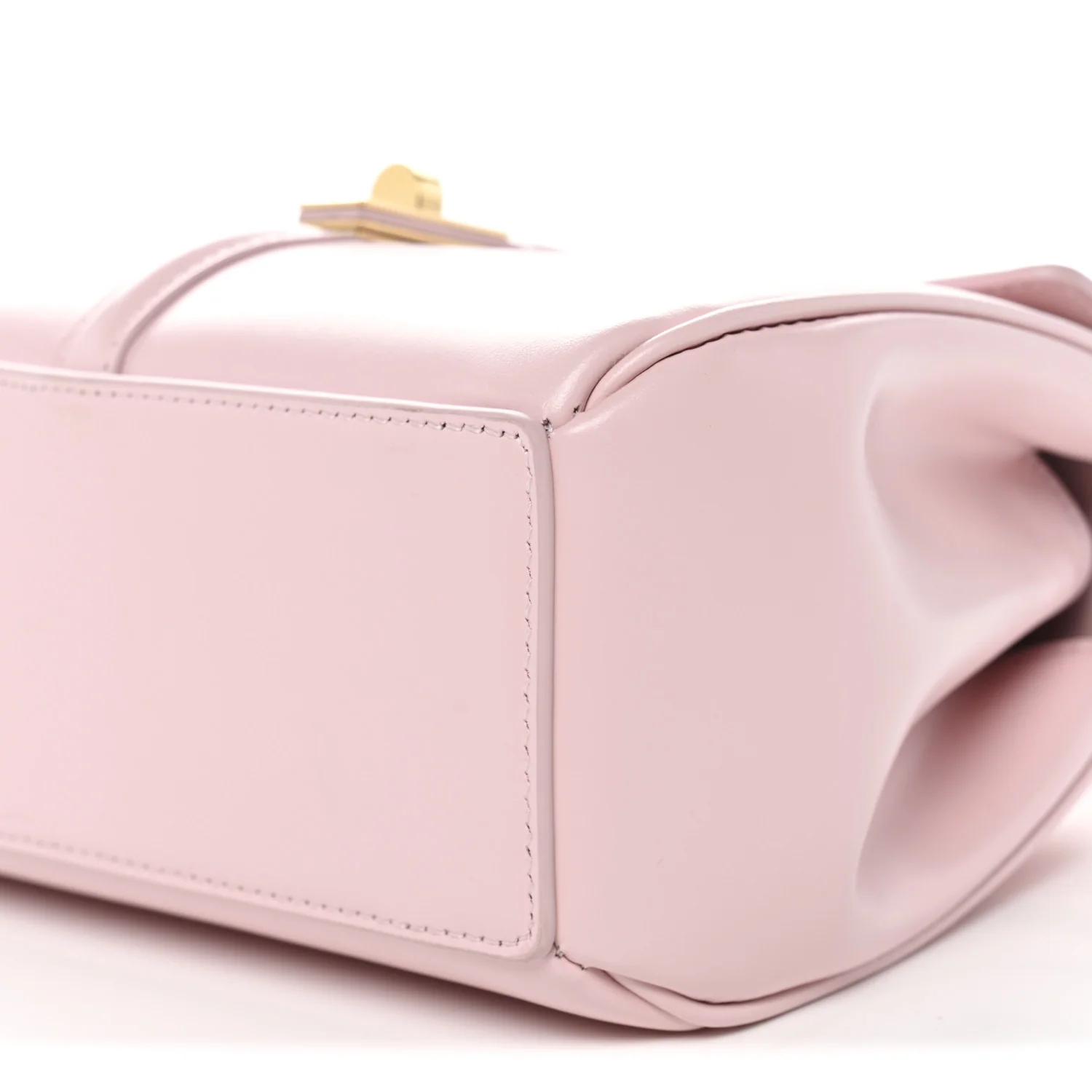 Satinated Calfskin Mini 16 Top Handle Bag Pastel Pink - Image 10