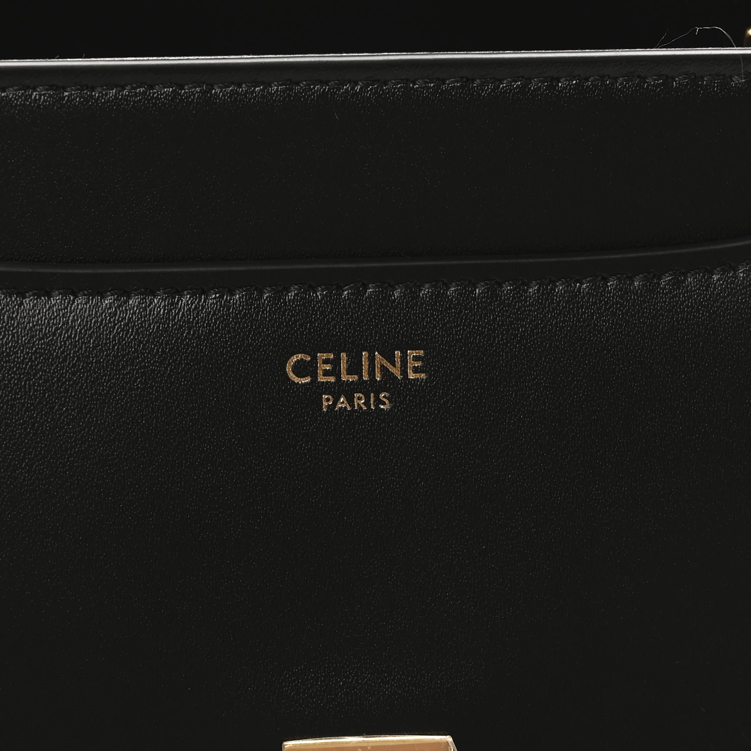 Satinated Calfskin Small 16 Top Handle Bag Black - Image 6