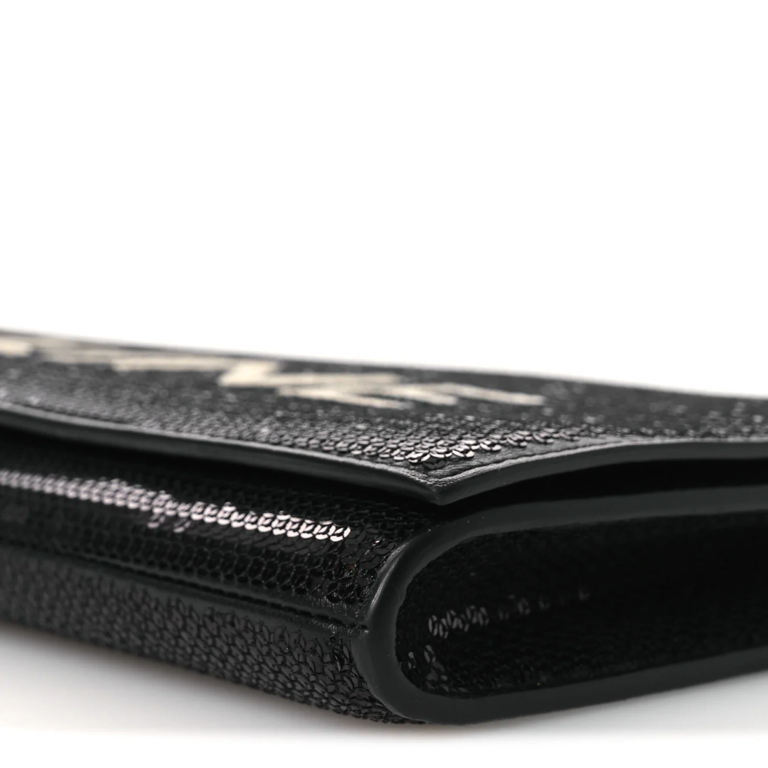 Sequin Asymetric Clutch Black White - Image 10