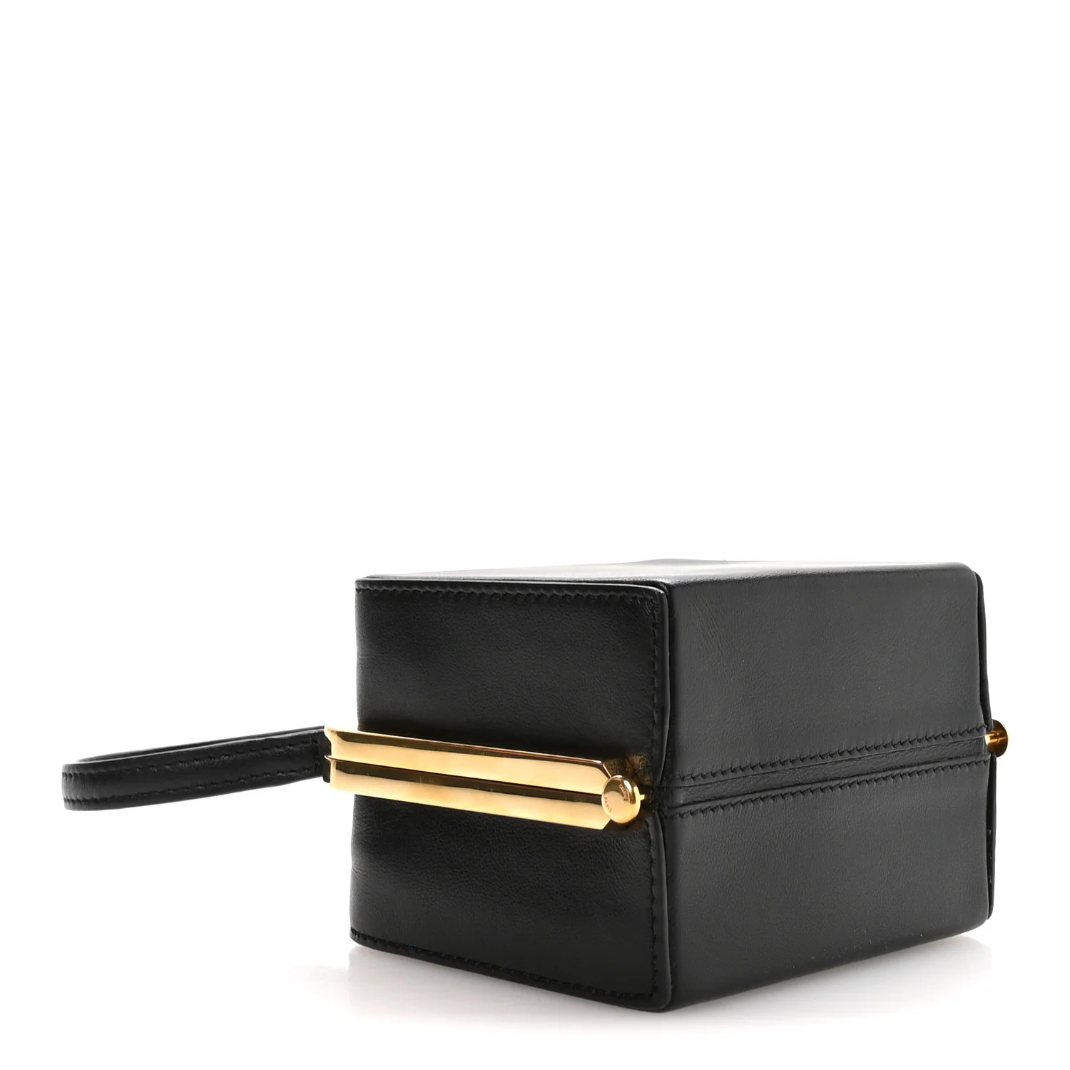 Shiny Calfskin Lana Triomphe Minaudiere Black - Image 4