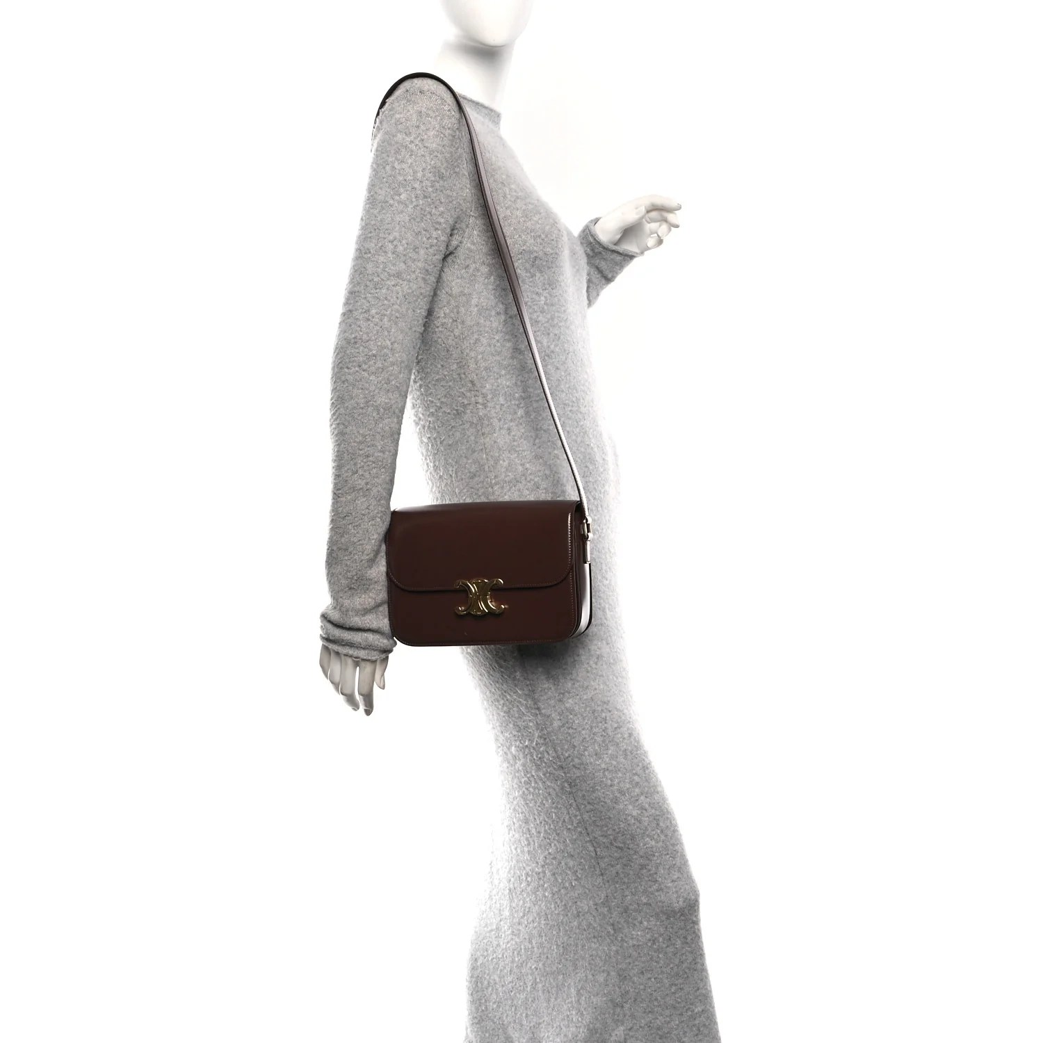 Shiny Calfskin Medium Triomphe Chestnut - Image 2