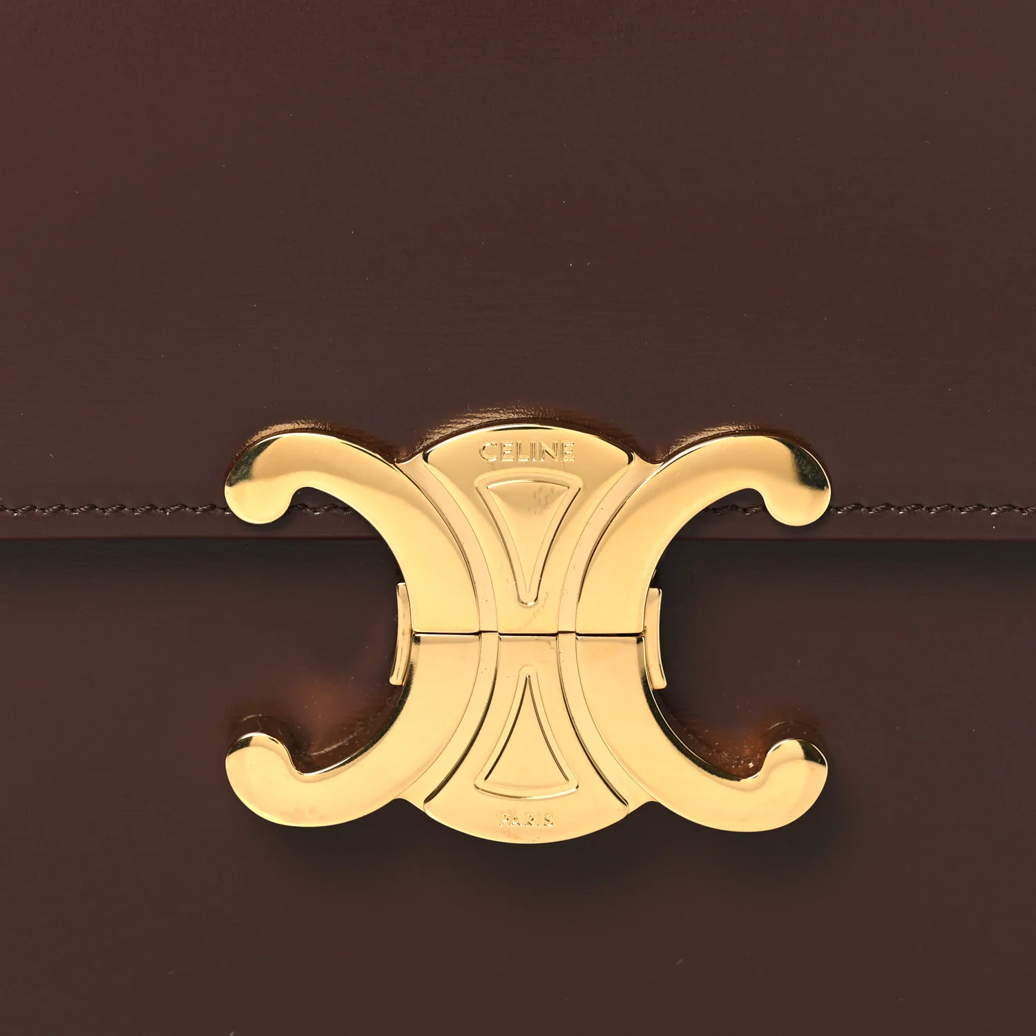 Shiny Calfskin Medium Triomphe Chestnut - Image 7