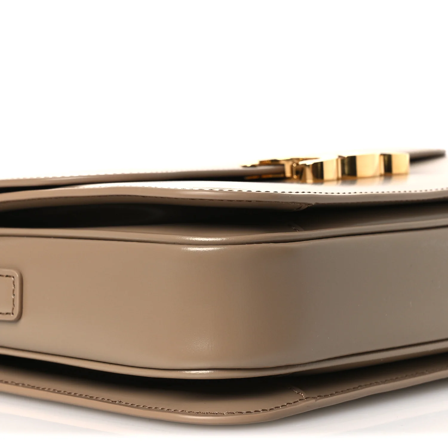Shiny Calfskin Medium Triomphe Smoked Brown - Image 11