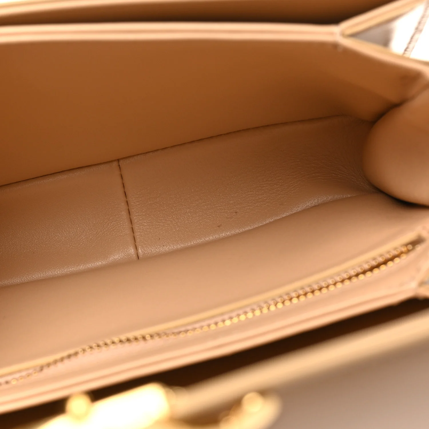 Shiny Calfskin Teen Triomphe Oat Beige - Image 5