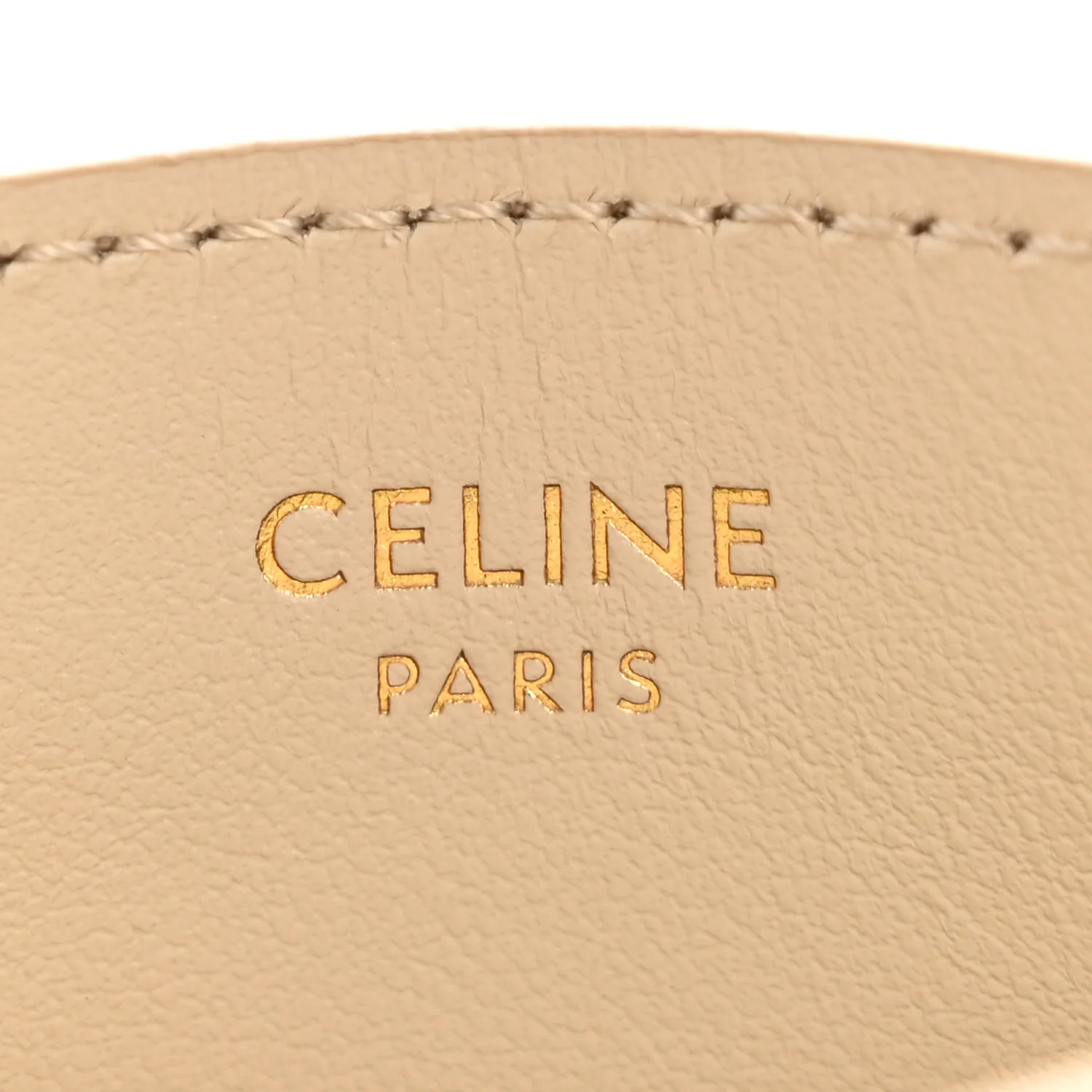 Shiny Calfskin Triomphe Card Holder Pale Beige - Image 6