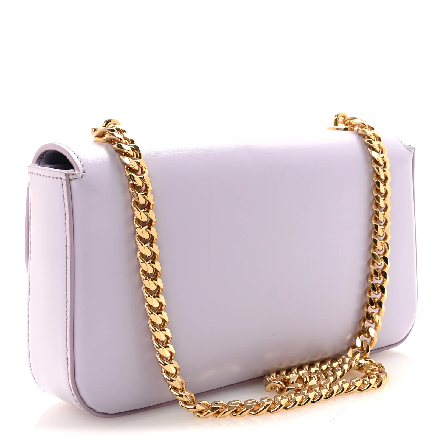 Shiny Calfskin Triomphe Chain Shoulder Bag Light Lavender - Image 3