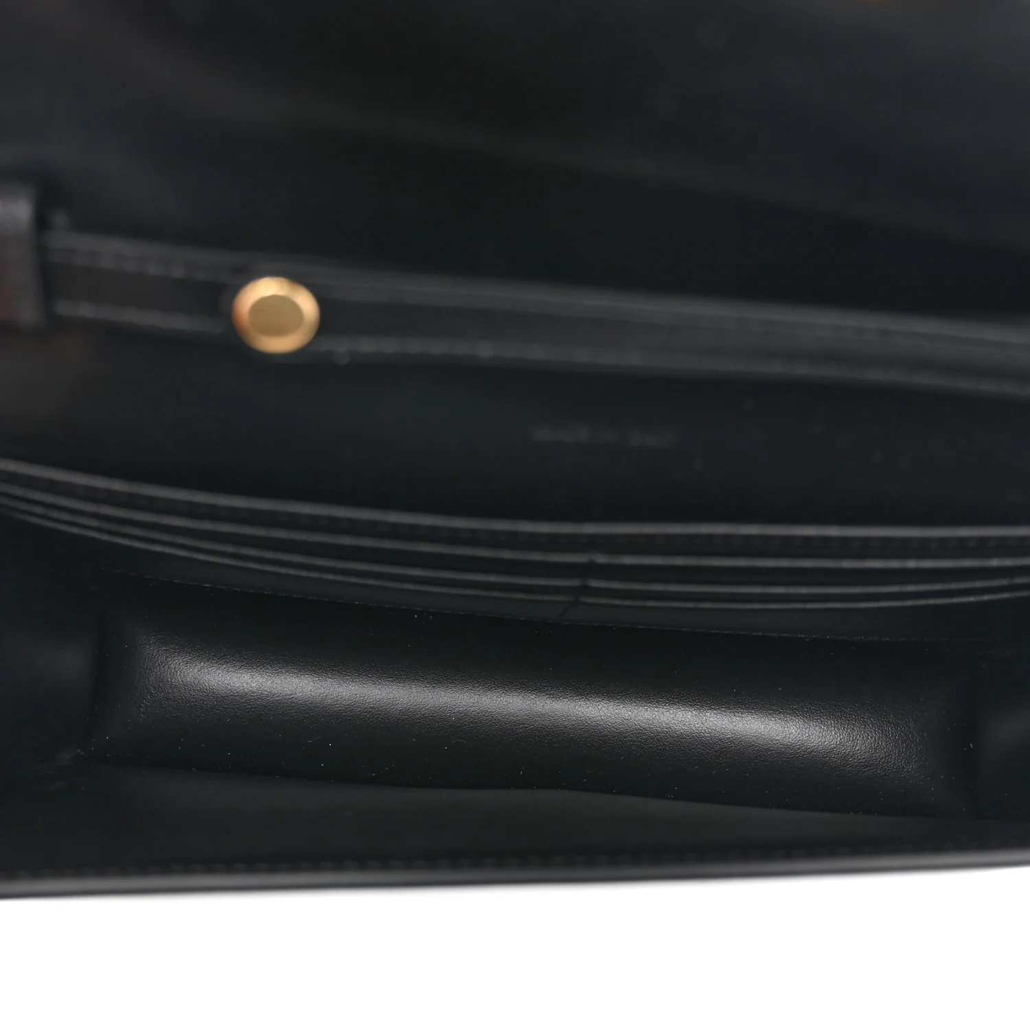 Shiny Calfskin Triomphe Margo Wallet on Chain Black - Image 5