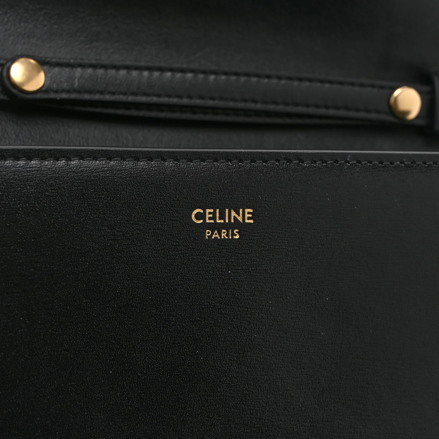 Shiny Calfskin Triomphe Margo Wallet on Chain Black - Image 6