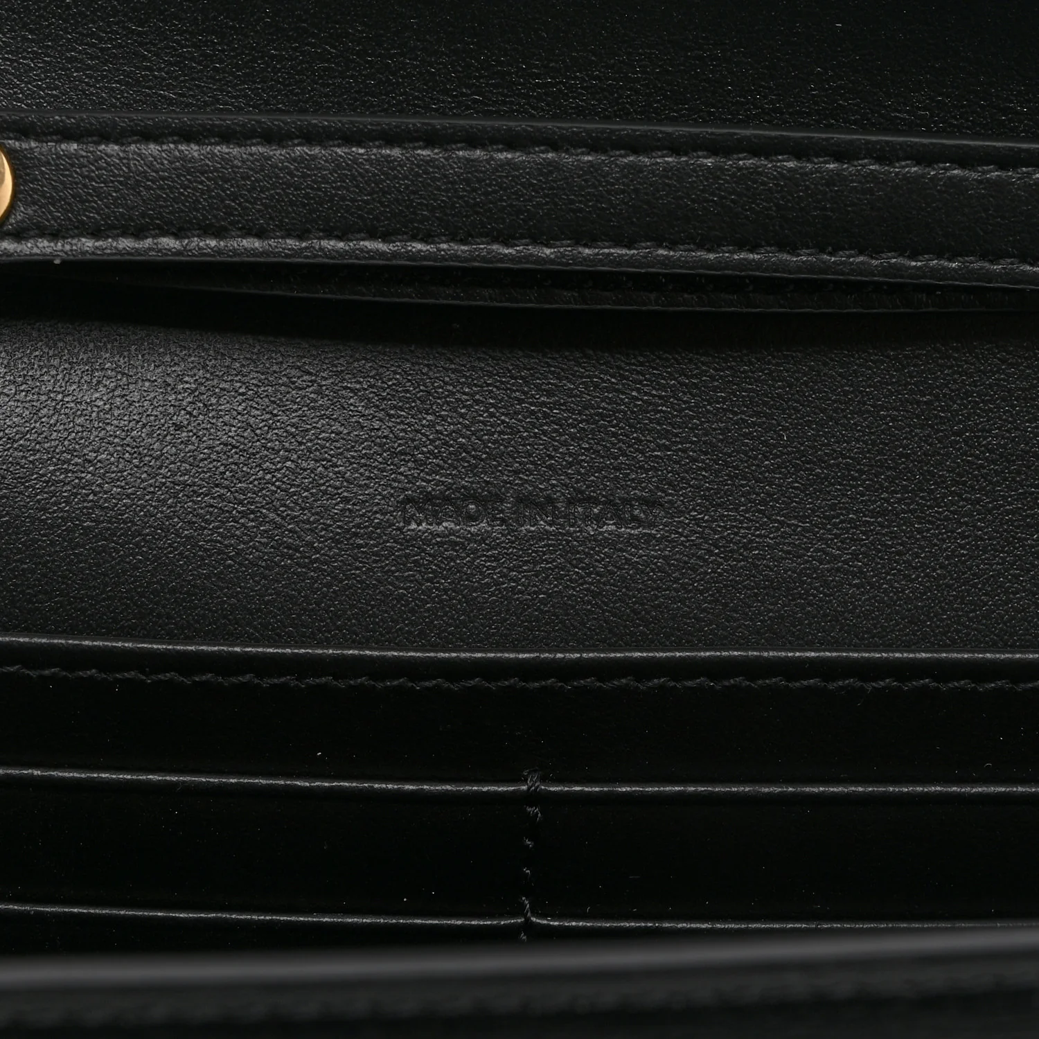 Shiny Calfskin Triomphe Margo Wallet on Chain Black - Image 7
