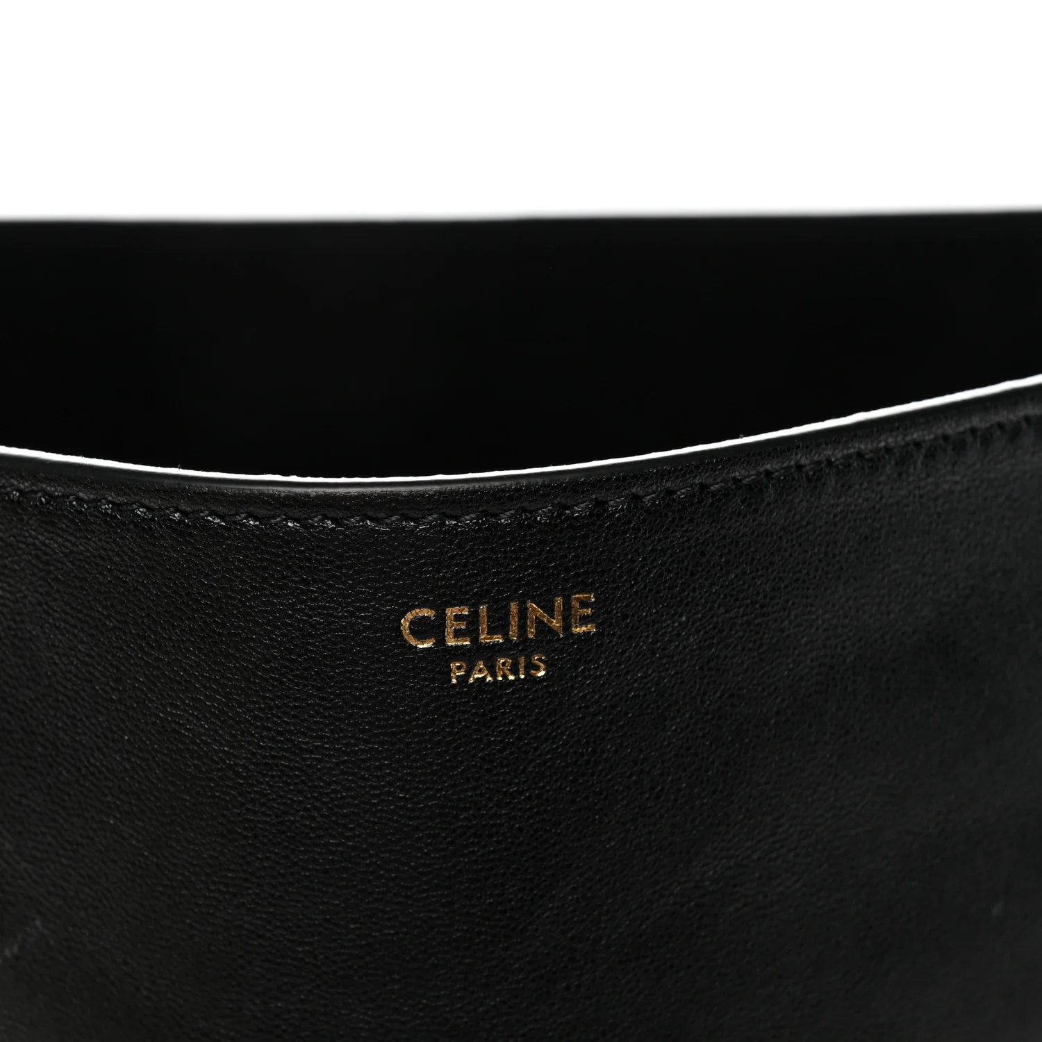 Shiny Lambskin Soft Triomphe Besace Bag Black - Image 6