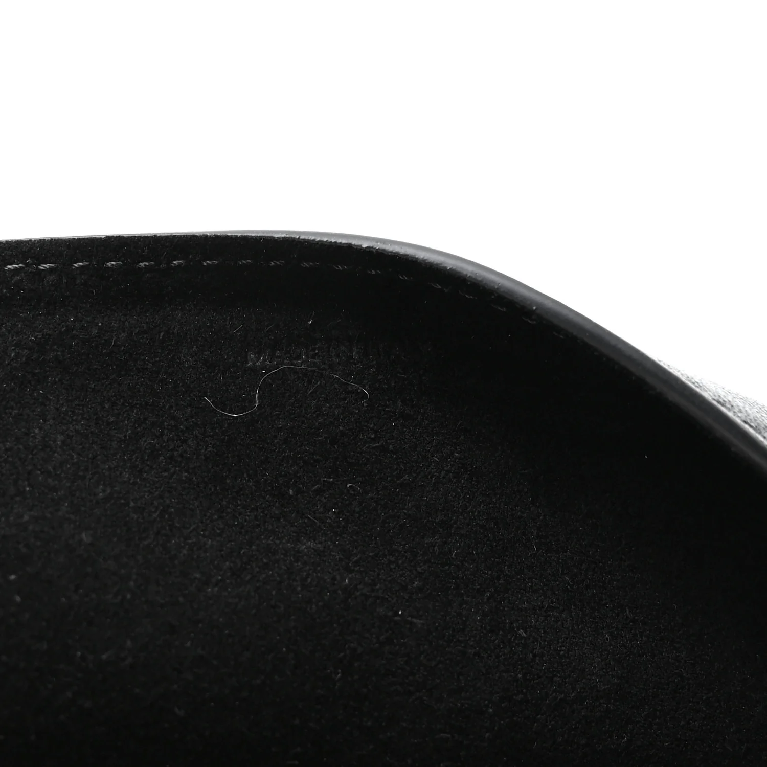 Shiny Lambskin Soft Triomphe Half Moon Bag Black - Image 7