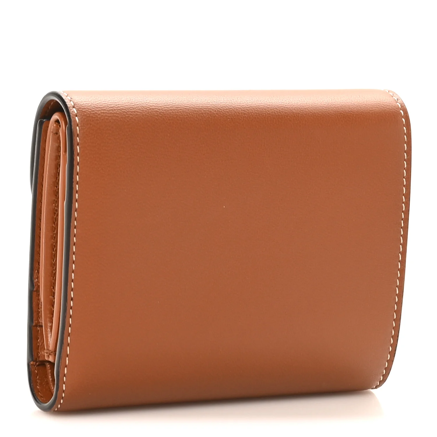 Shiny Smooth Lambskin Small Triomphe Wallet Tan - Image 3