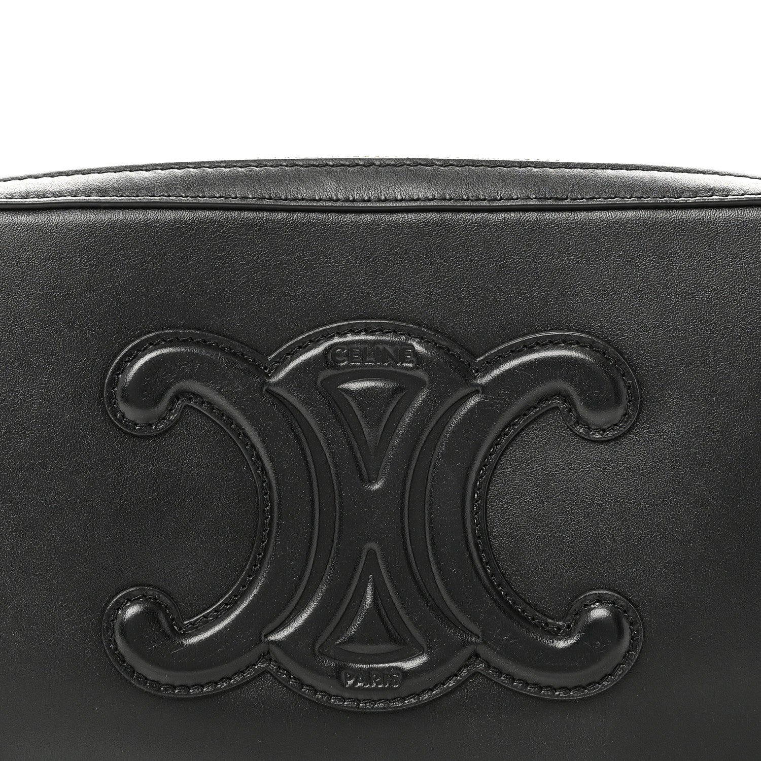 Smooth Calfskin Cuir Triomphe Camera Shoulder Bag Black - Image 7