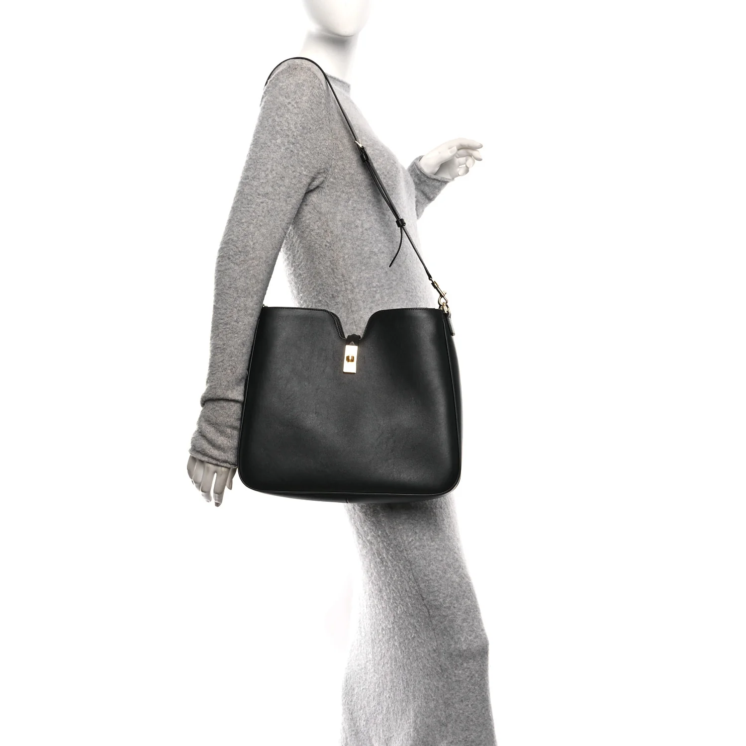 Smooth Calfskin Medium Camille 16 Soft Bag Black - Image 2