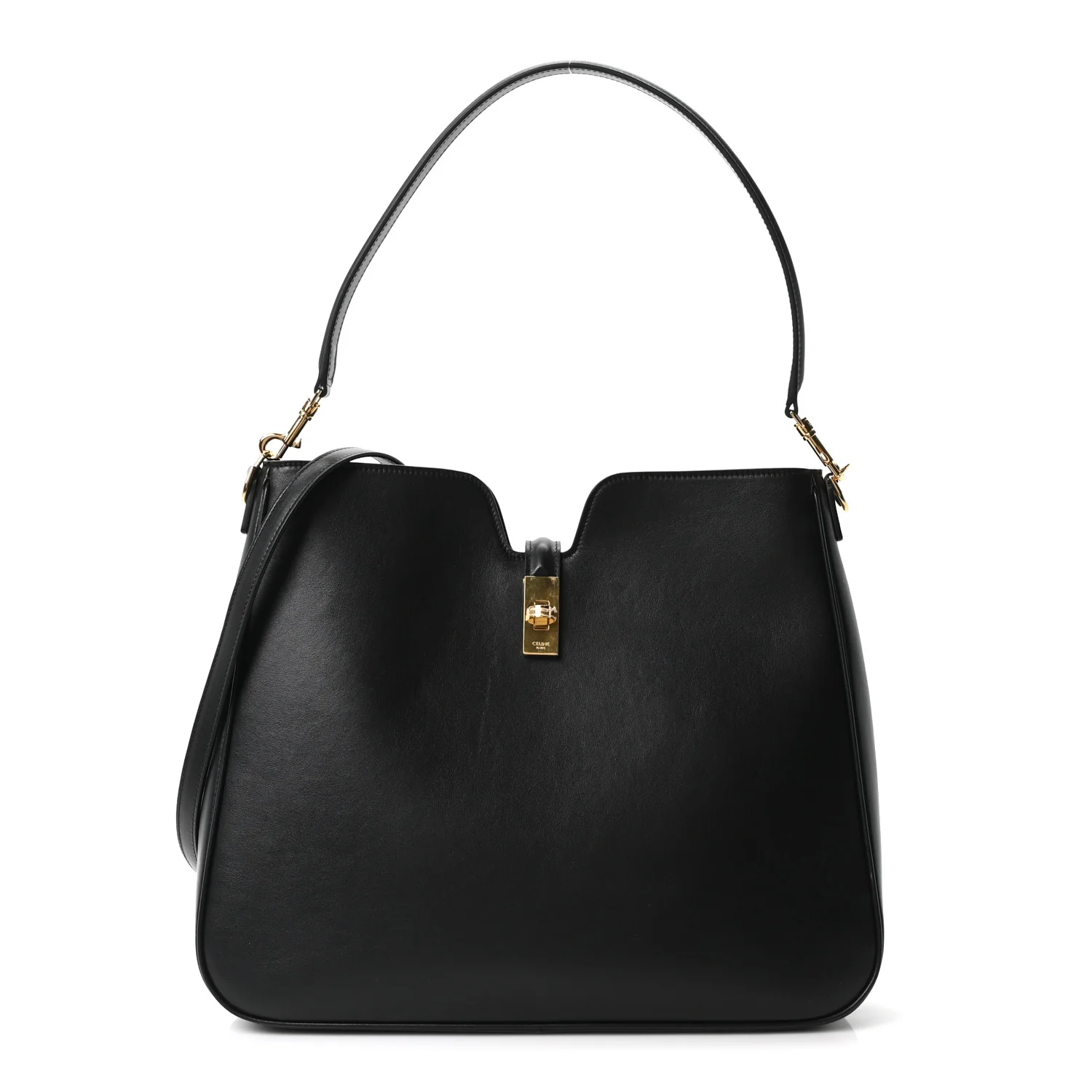 Smooth Calfskin Medium Camille 16 Soft Bag Black
