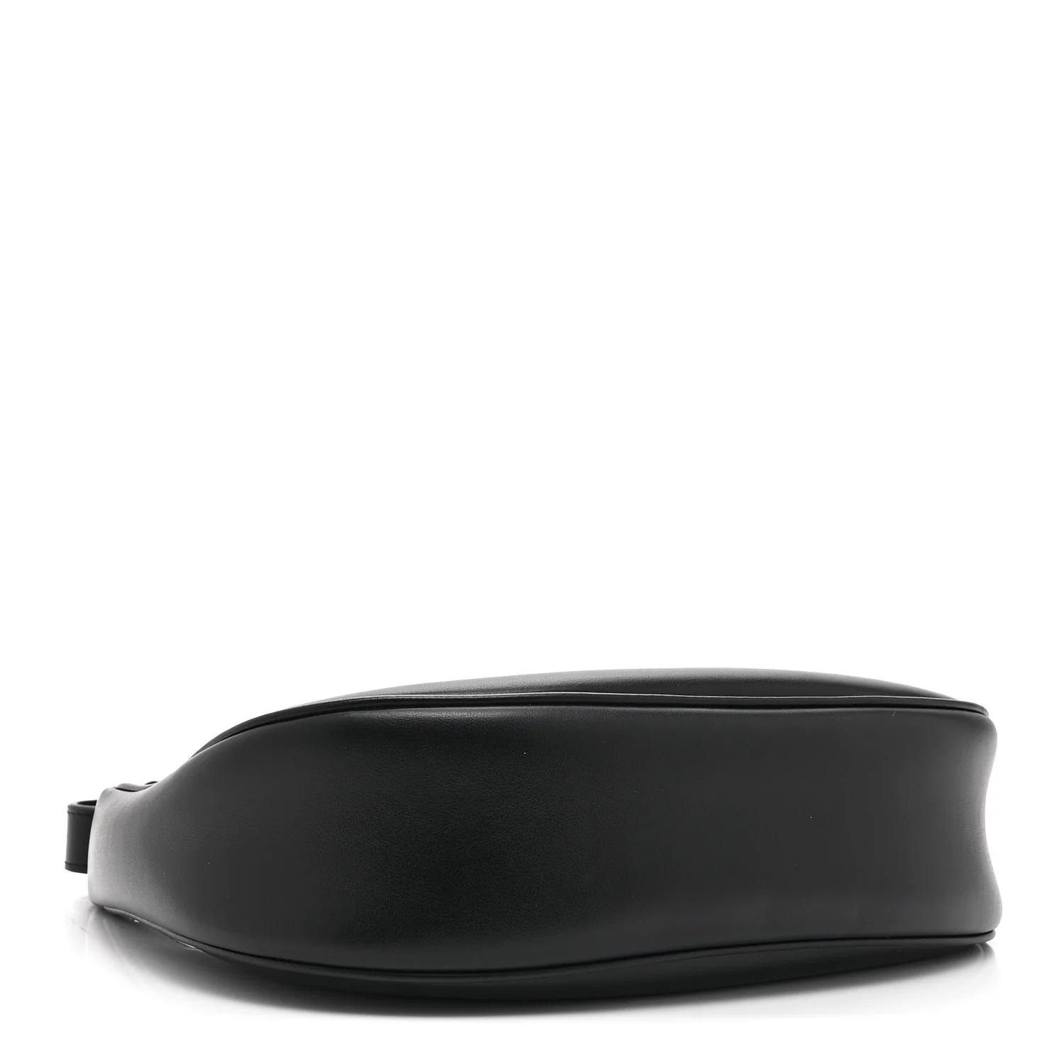 Smooth Calfskin Medium Strap Ava Triomphe Shoulder Bag Black - Image 4