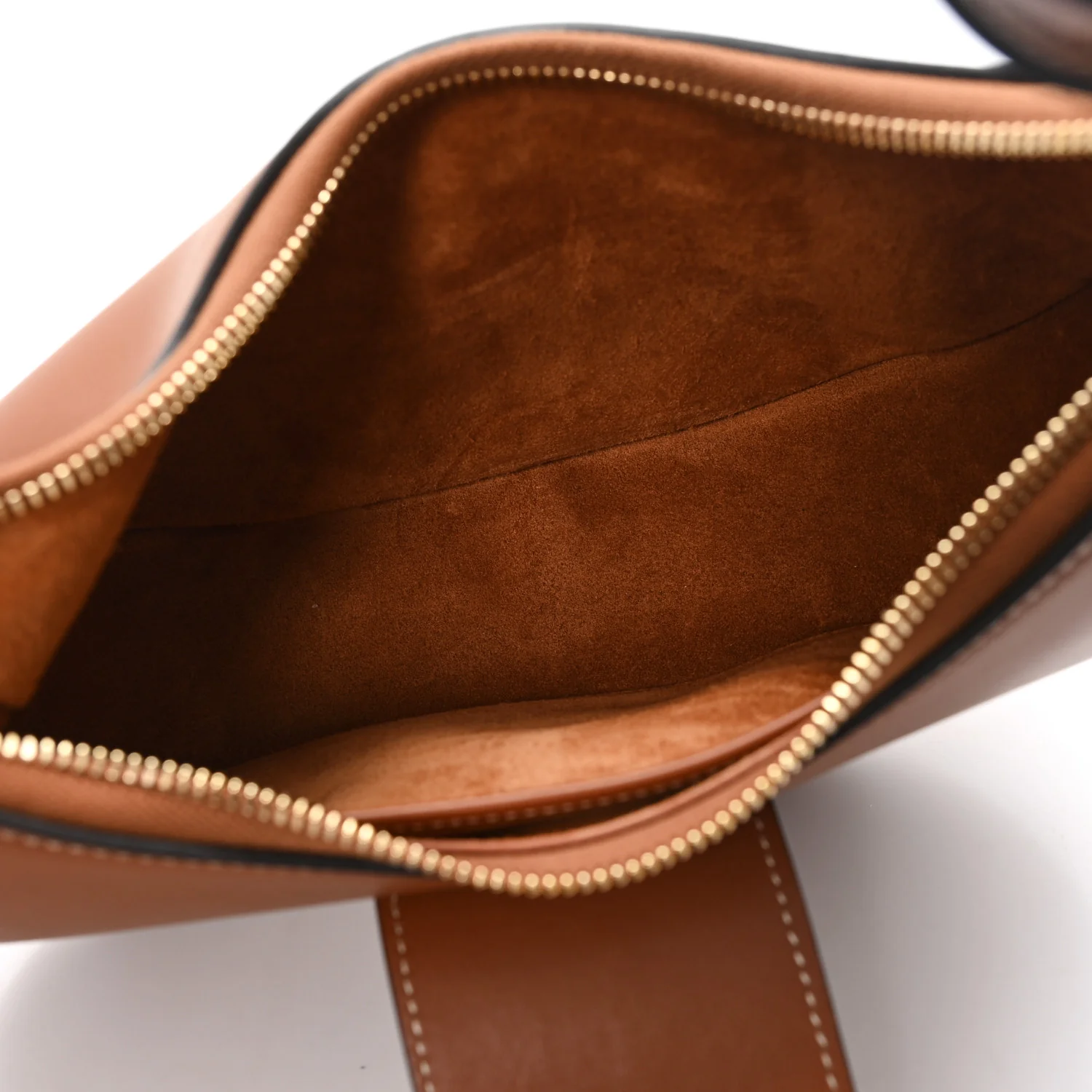 Smooth Calfskin Medium Strap Ava Triomphe Shoulder Bag Tan - Image 5