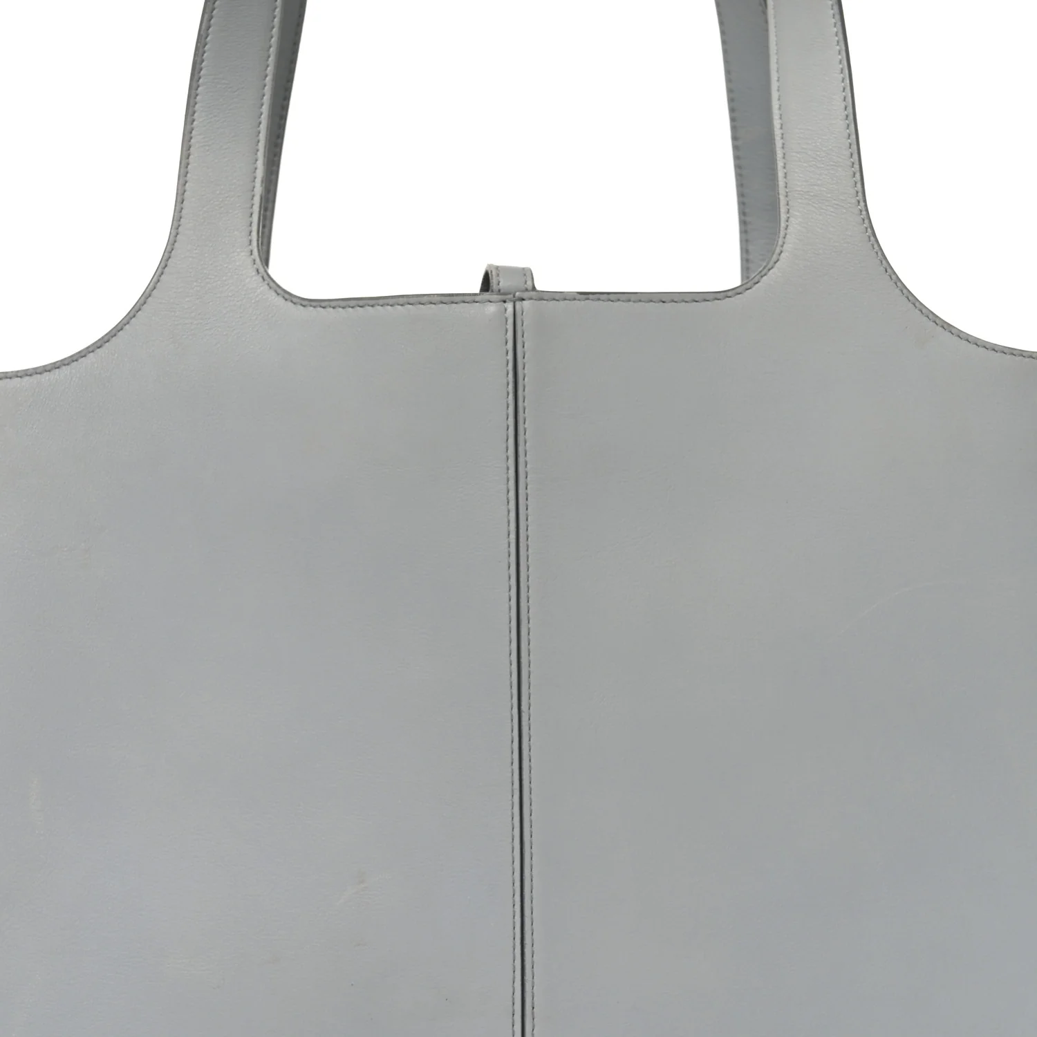 Smooth Calfskin Medium Tri-Fold Bag Pearl Grey - Image 8