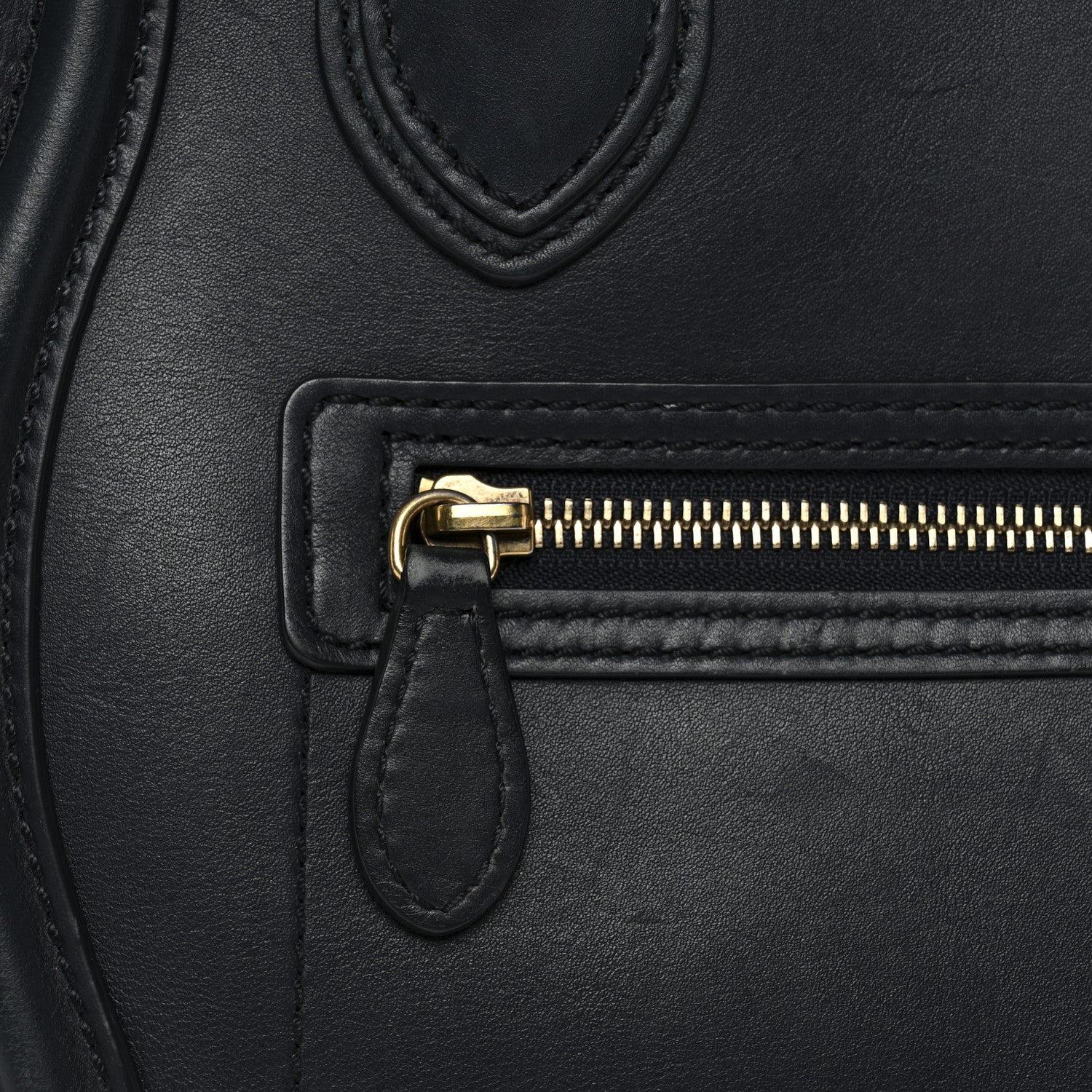 Smooth Calfskin Micro Luggage Navy Blue - Image 15
