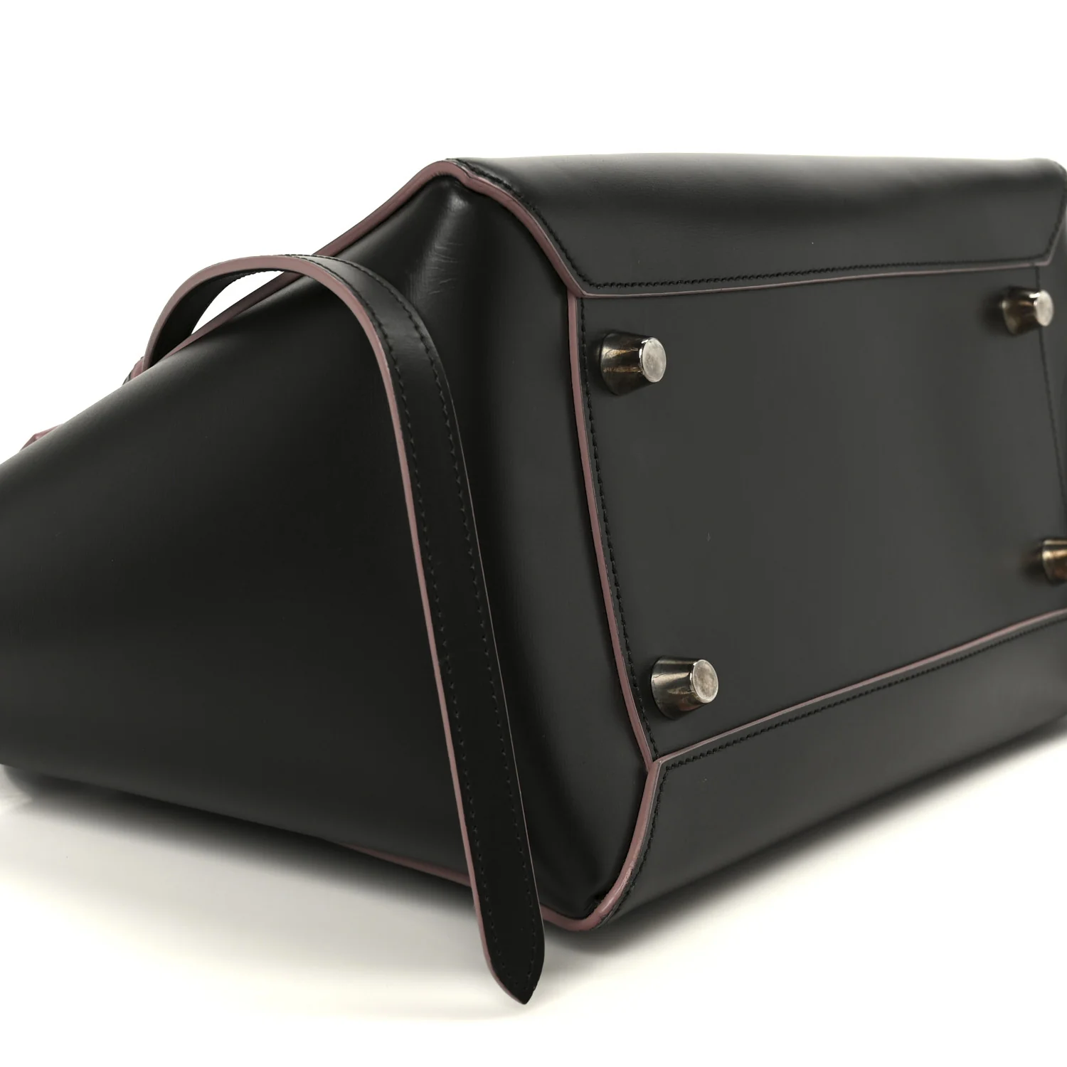 Smooth Calfskin Mini Belt Bag Dark Grey Pink - Image 10