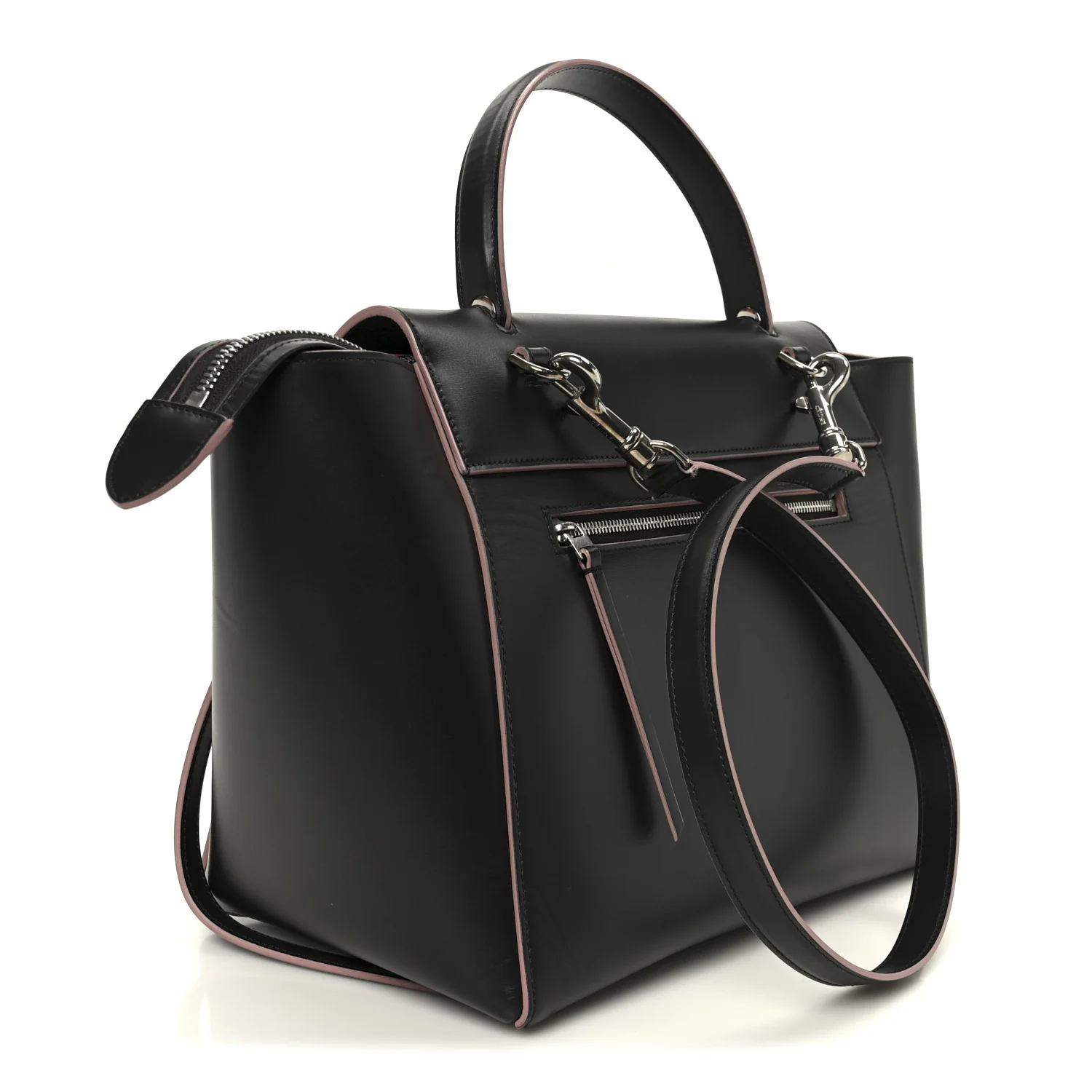 Smooth Calfskin Mini Belt Bag Dark Grey Pink - Image 3