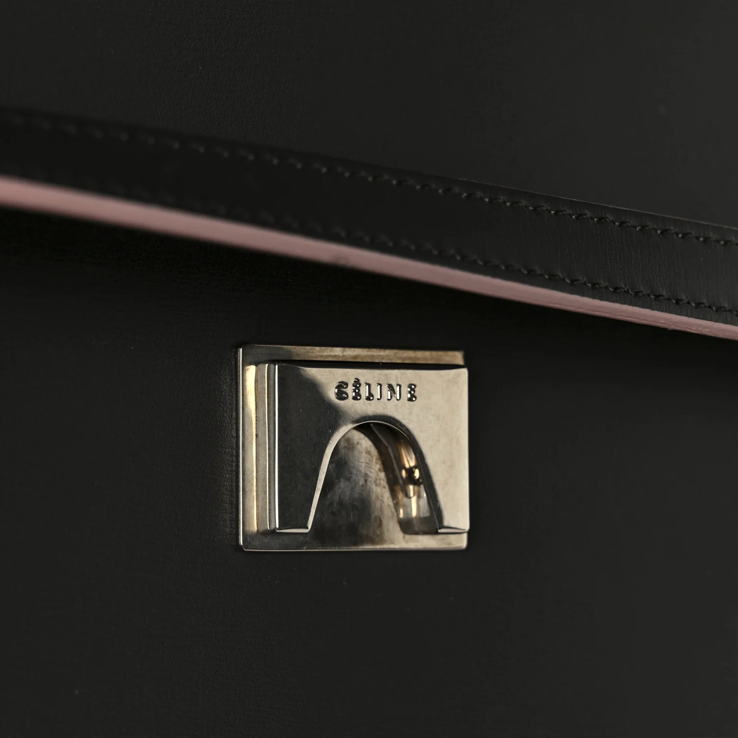 Smooth Calfskin Mini Belt Bag Dark Grey Pink - Image 7