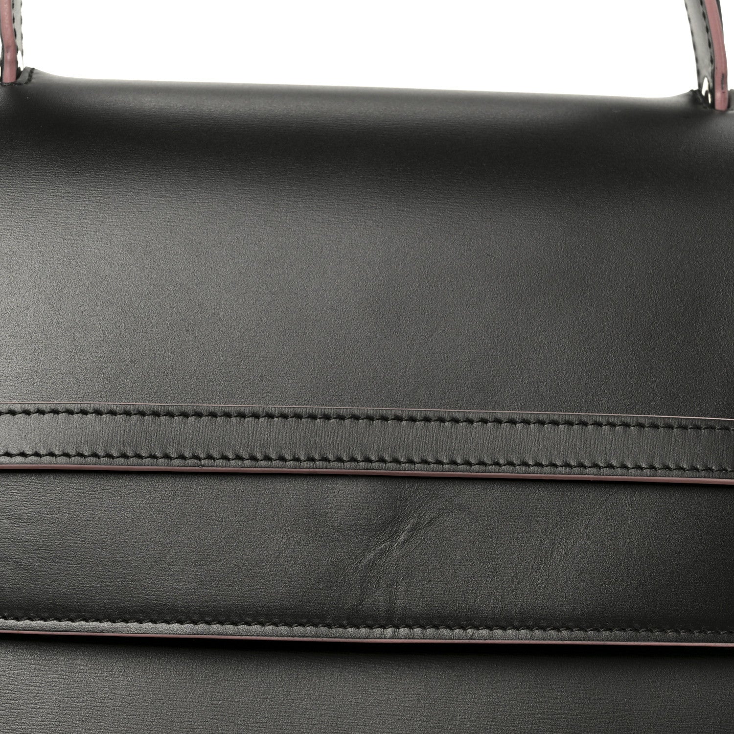 Smooth Calfskin Mini Belt Bag Dark Grey Pink - Image 9
