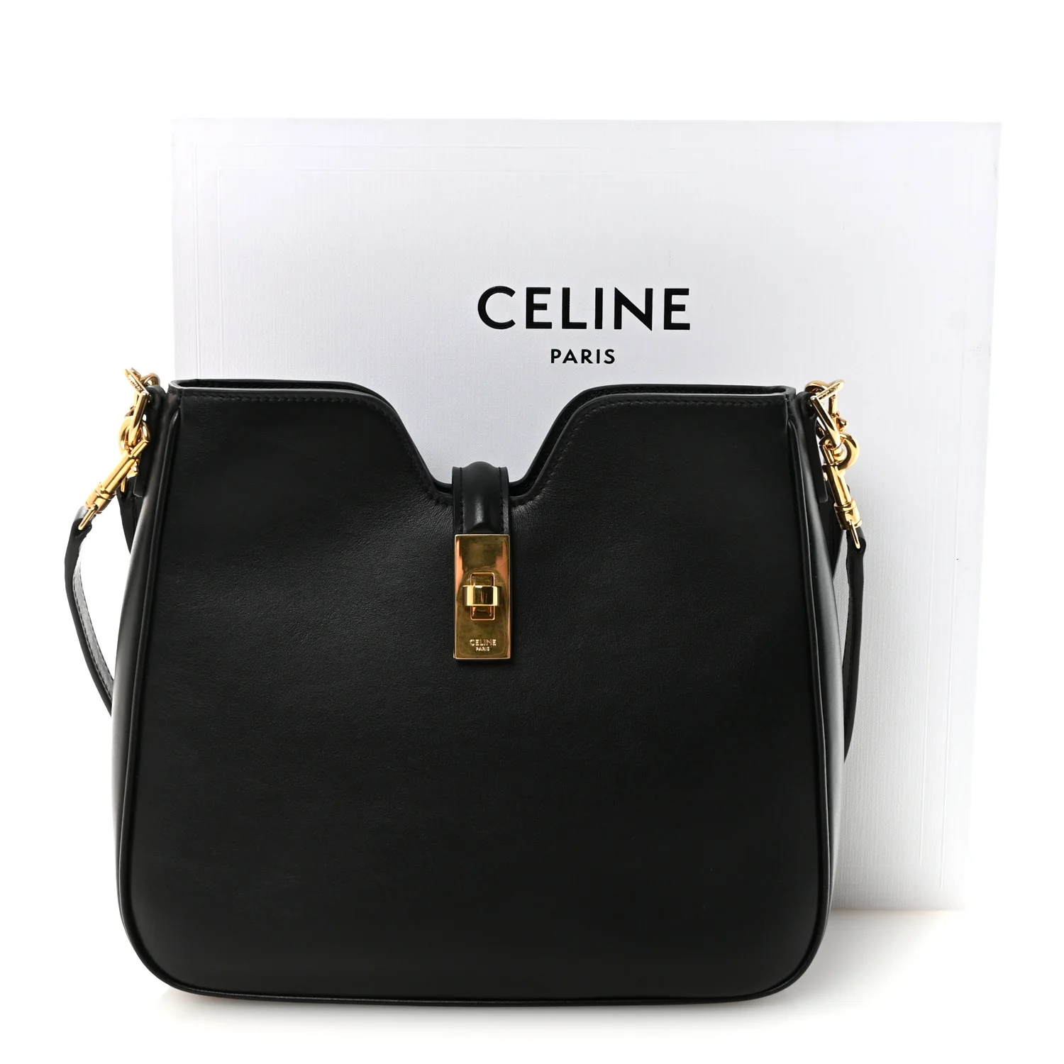 Smooth Calfskin Small Camille 16 Soft Bag Black - Image 9