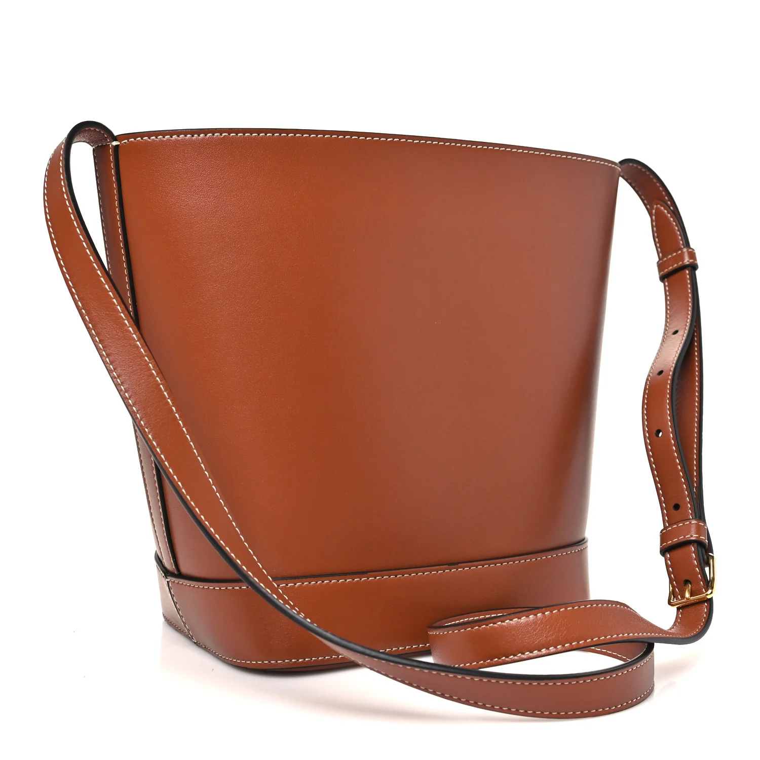 Smooth Calfskin Small Cuir Triomphe Bucket Bag Tan - Image 2