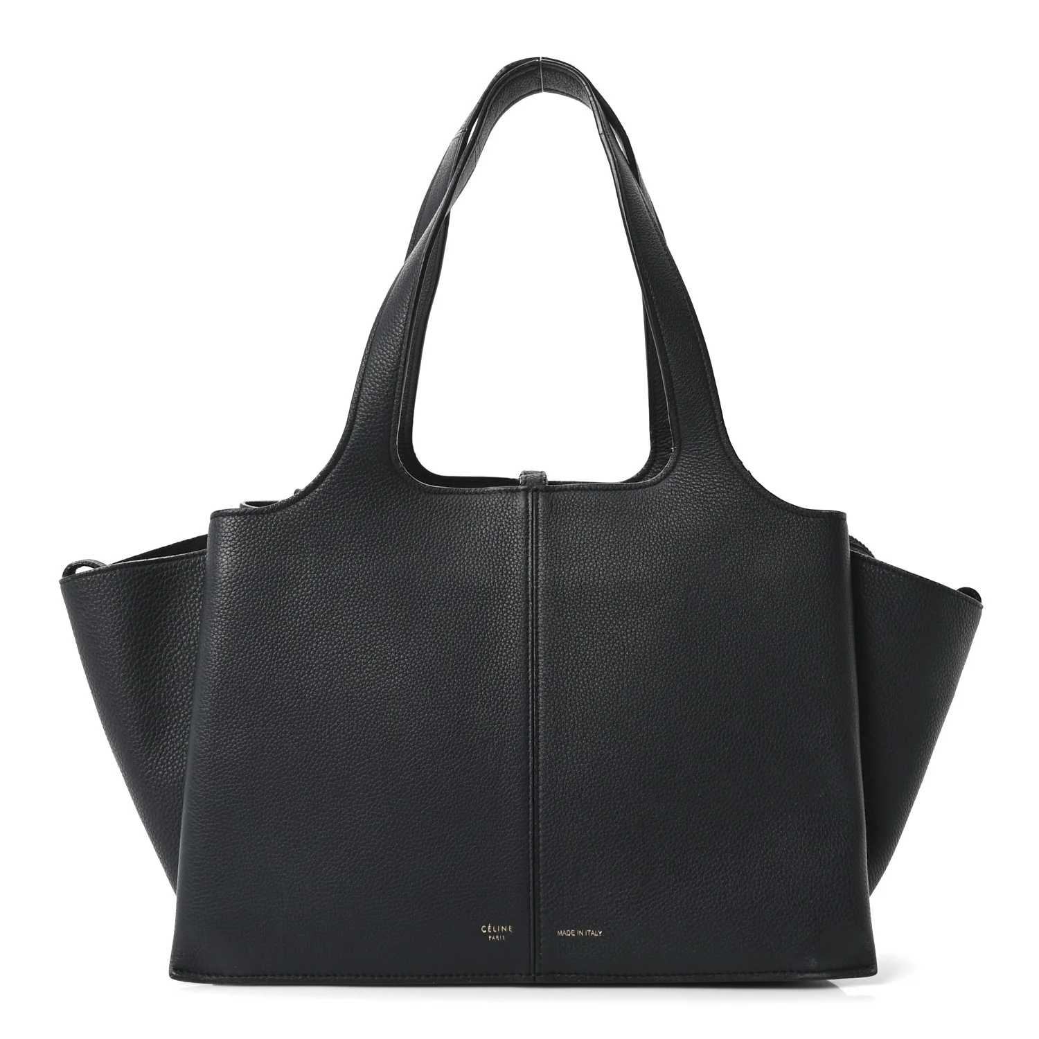 Smooth Calfskin Small Tri-Fold Bag Black