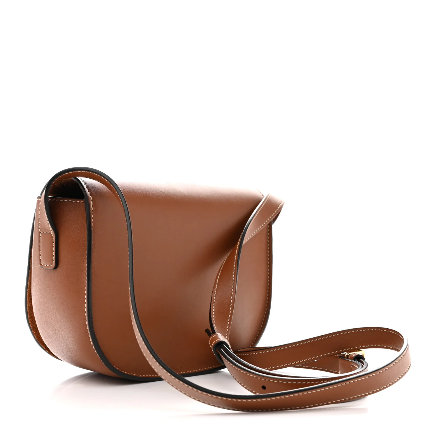 Smooth Calfskin Studded Cuir Triomphe Folco Crossbody Bag Tan - Image 3