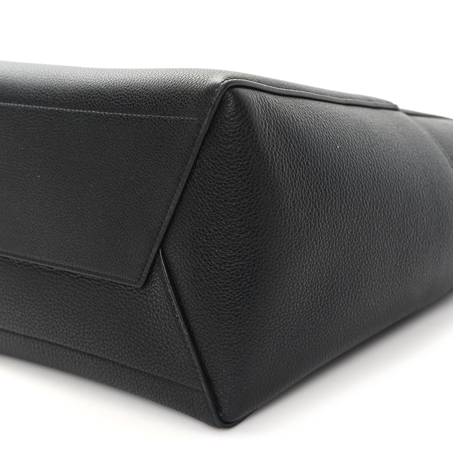 Soft Grained Calfskin Sangle Bucket Bag Black - Image 8