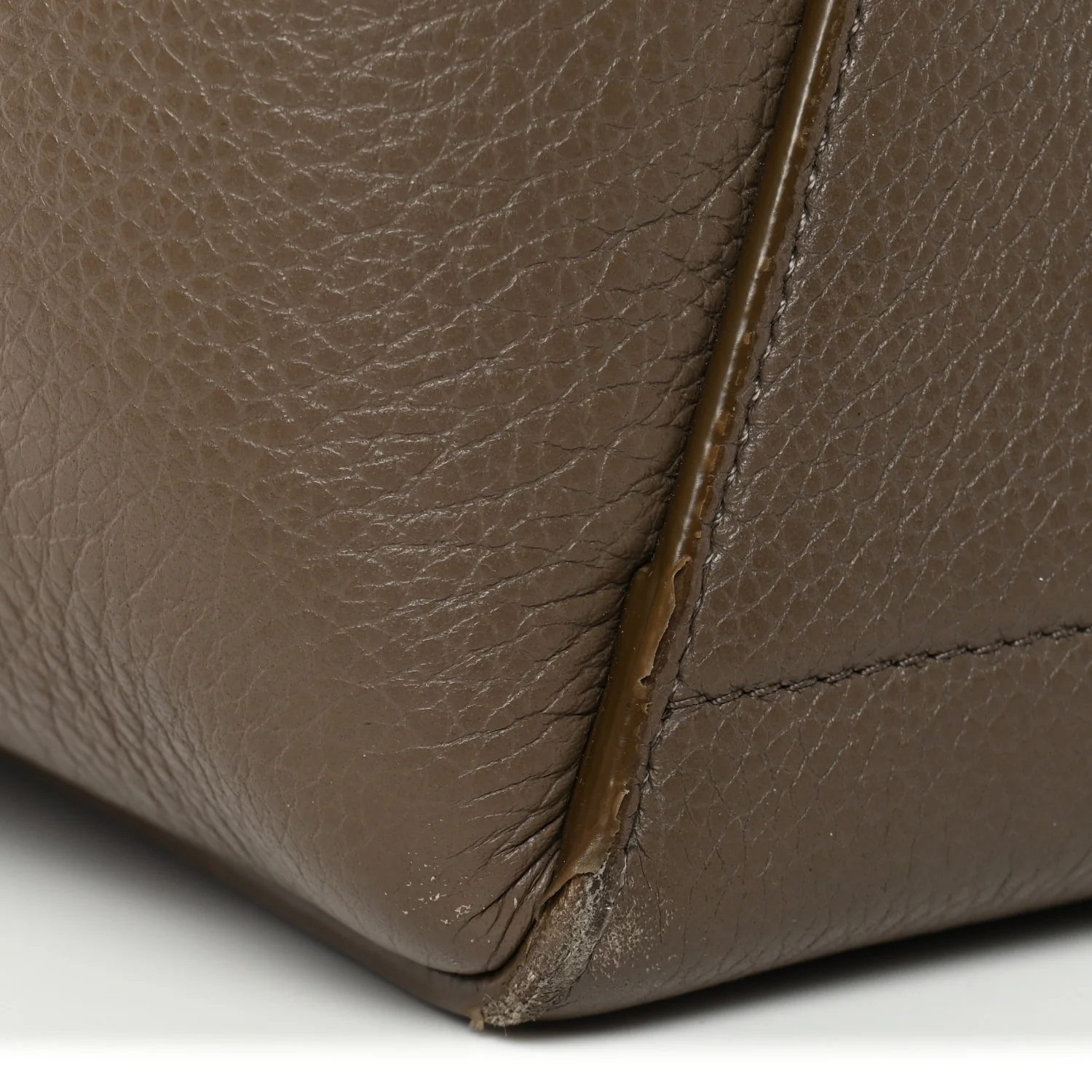 Soft Grained Calfskin Sangle Bucket Bag Taupe - Image 14