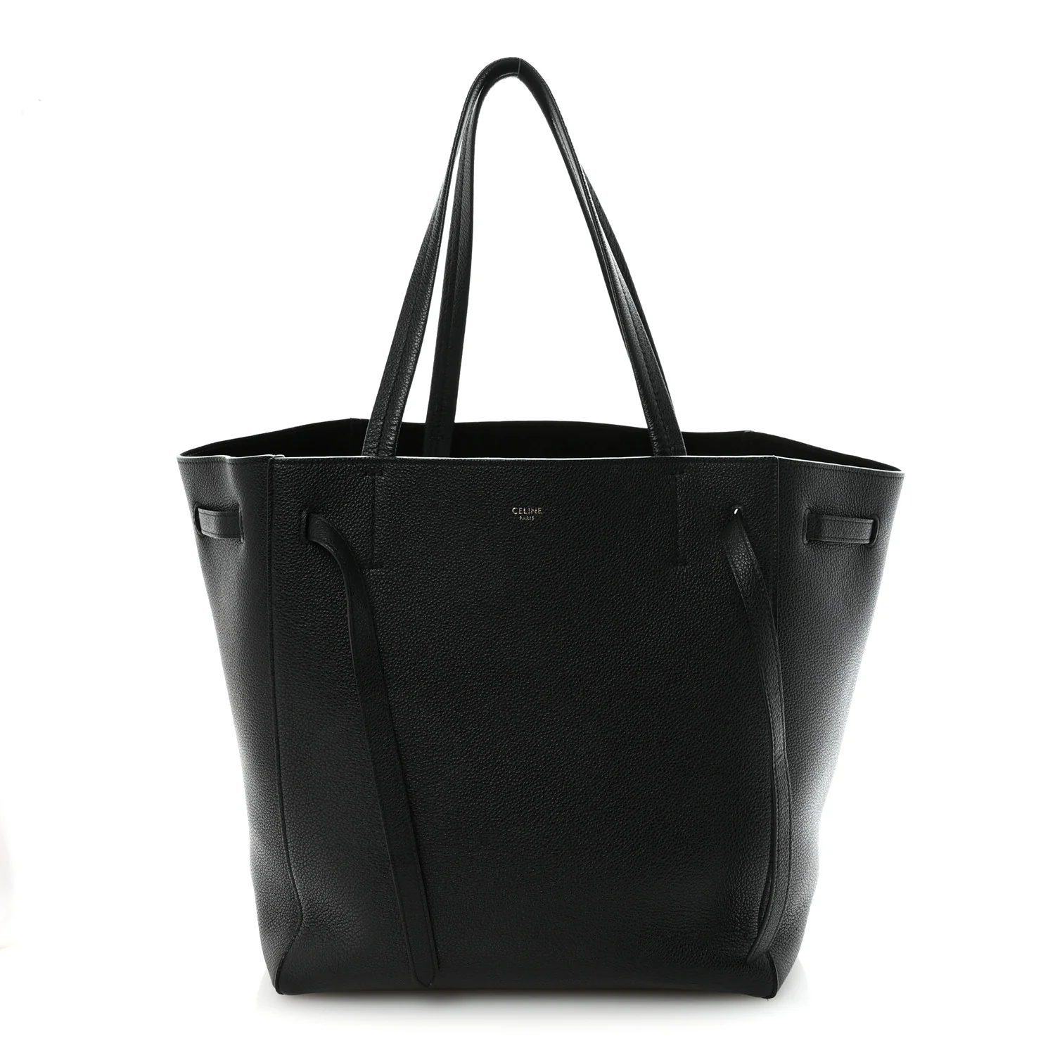 Soft Grained Calfskin Small Belt Cabas Phantom Black