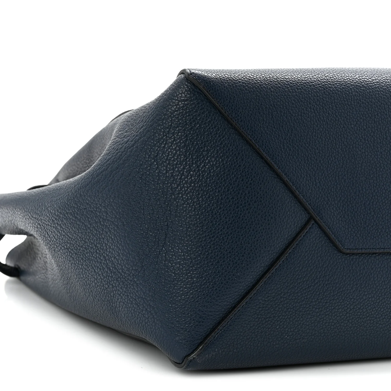 Soft Grained Calfskin Small Belt Cabas Phantom Deep Blue - Image 9