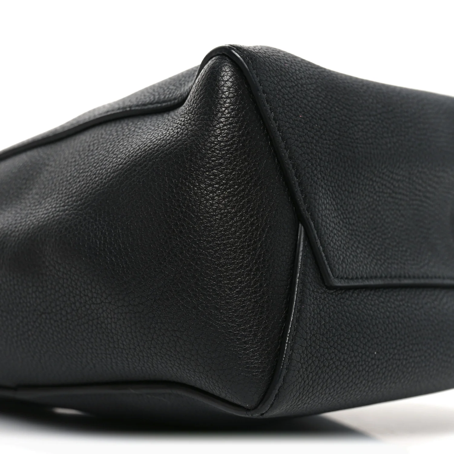 Soft Grained Calfskin Small Sangle Bucket Bag Black - Image 14