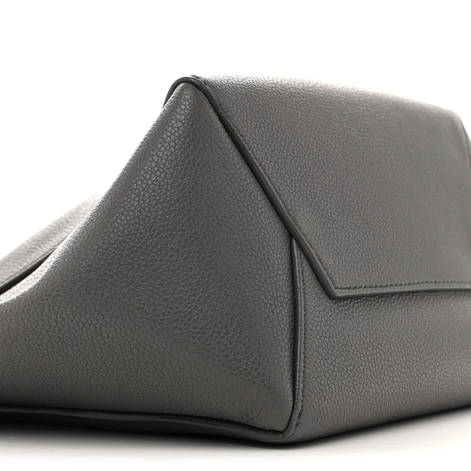 Soft Grained Calfskin Small Sangle Bucket Bag Kohl - Image 9