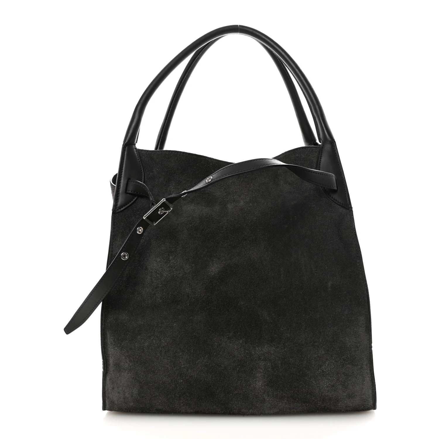 Suede Calfskin Medium Big Bag Grey