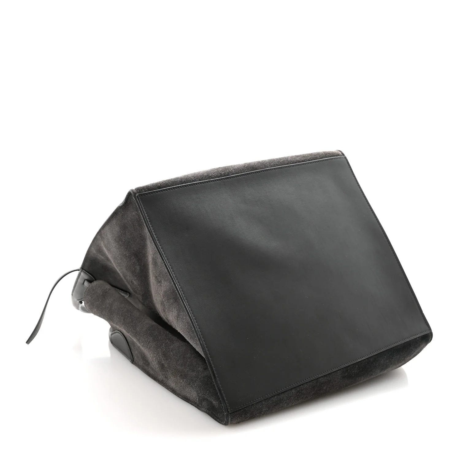 Suede Calfskin Medium Big Bag Grey - Image 4