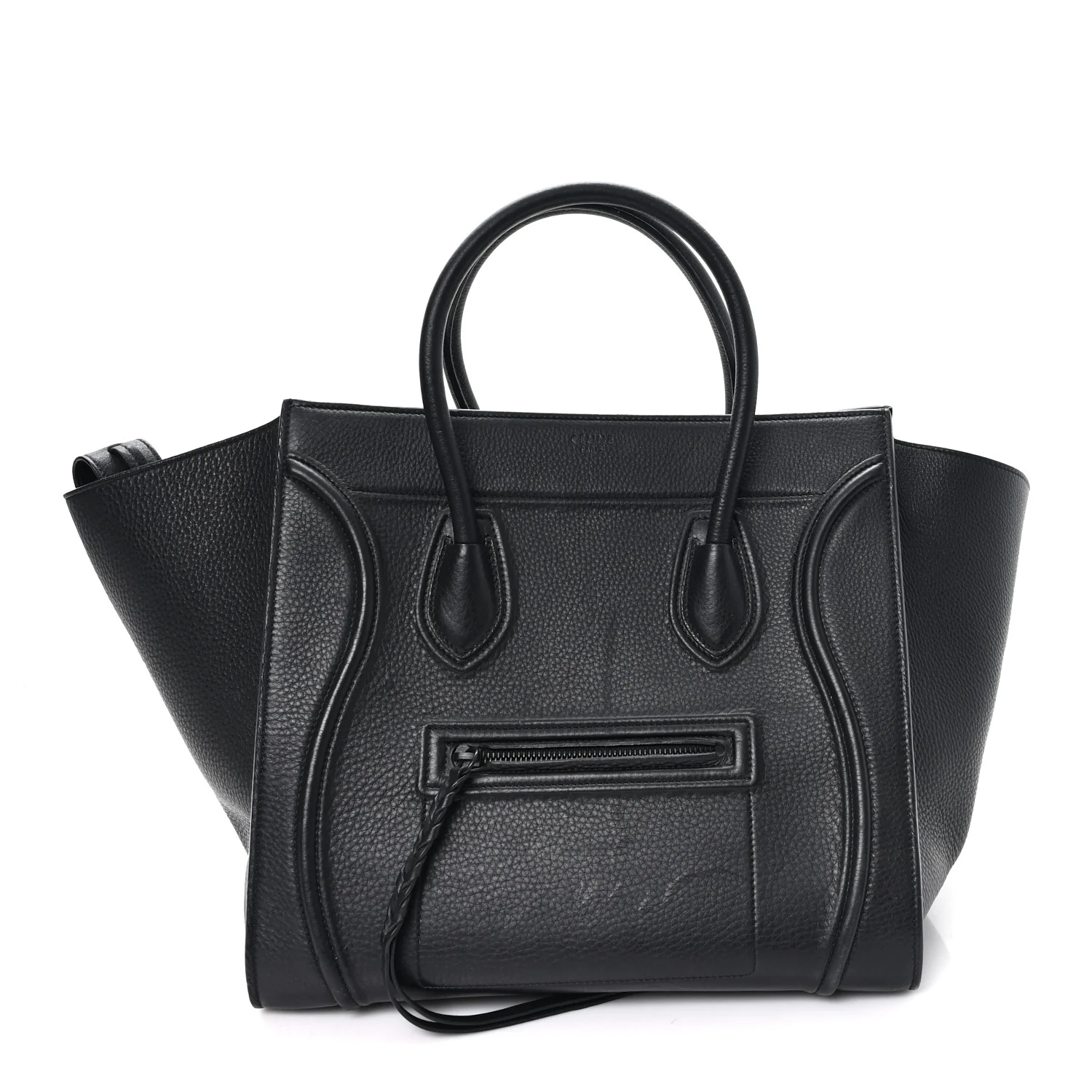 Supple Calfskin Medium Phantom Luggage Black