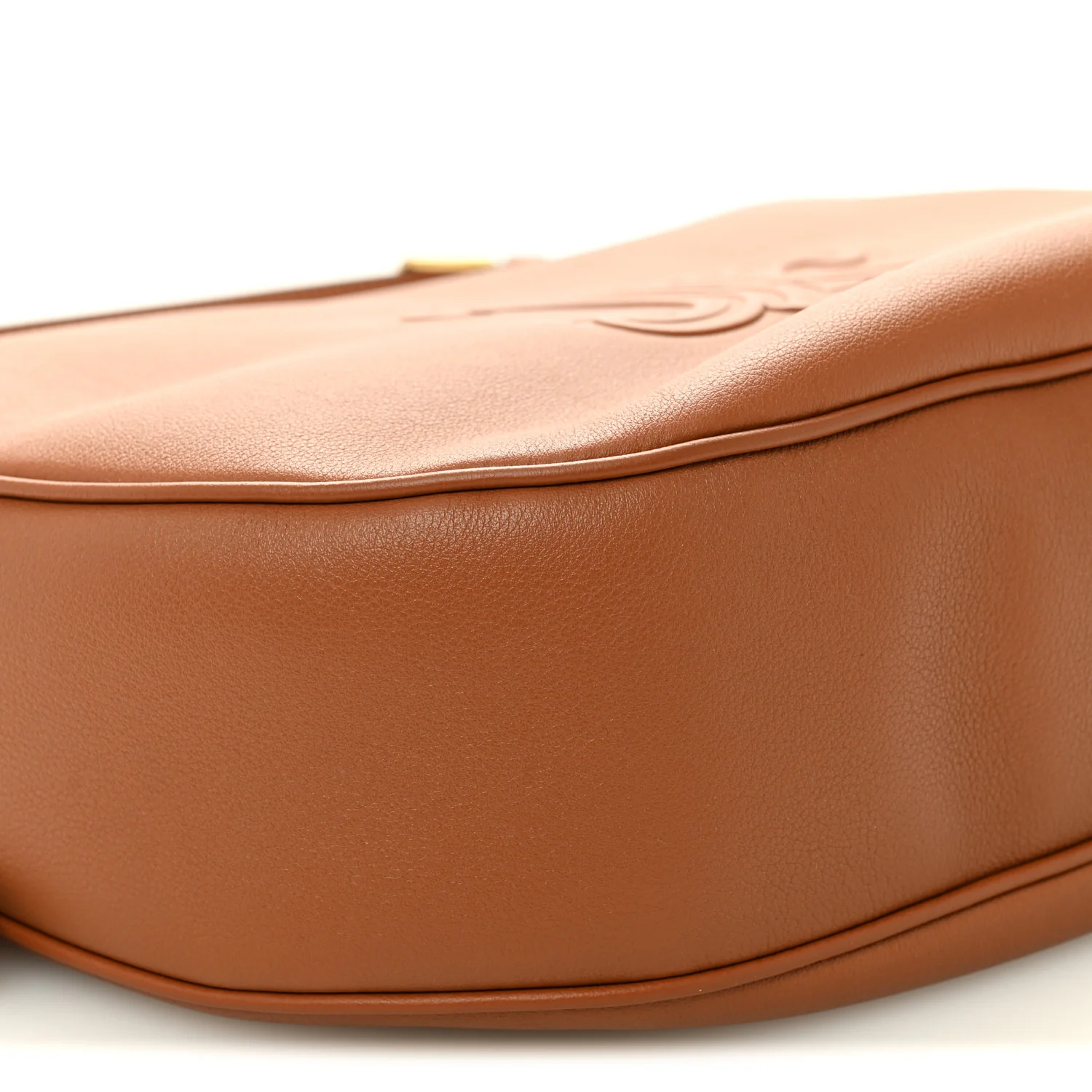Supple Calfskin Medium Triomphe Heloise Shoulder Bag Tan - Image 10